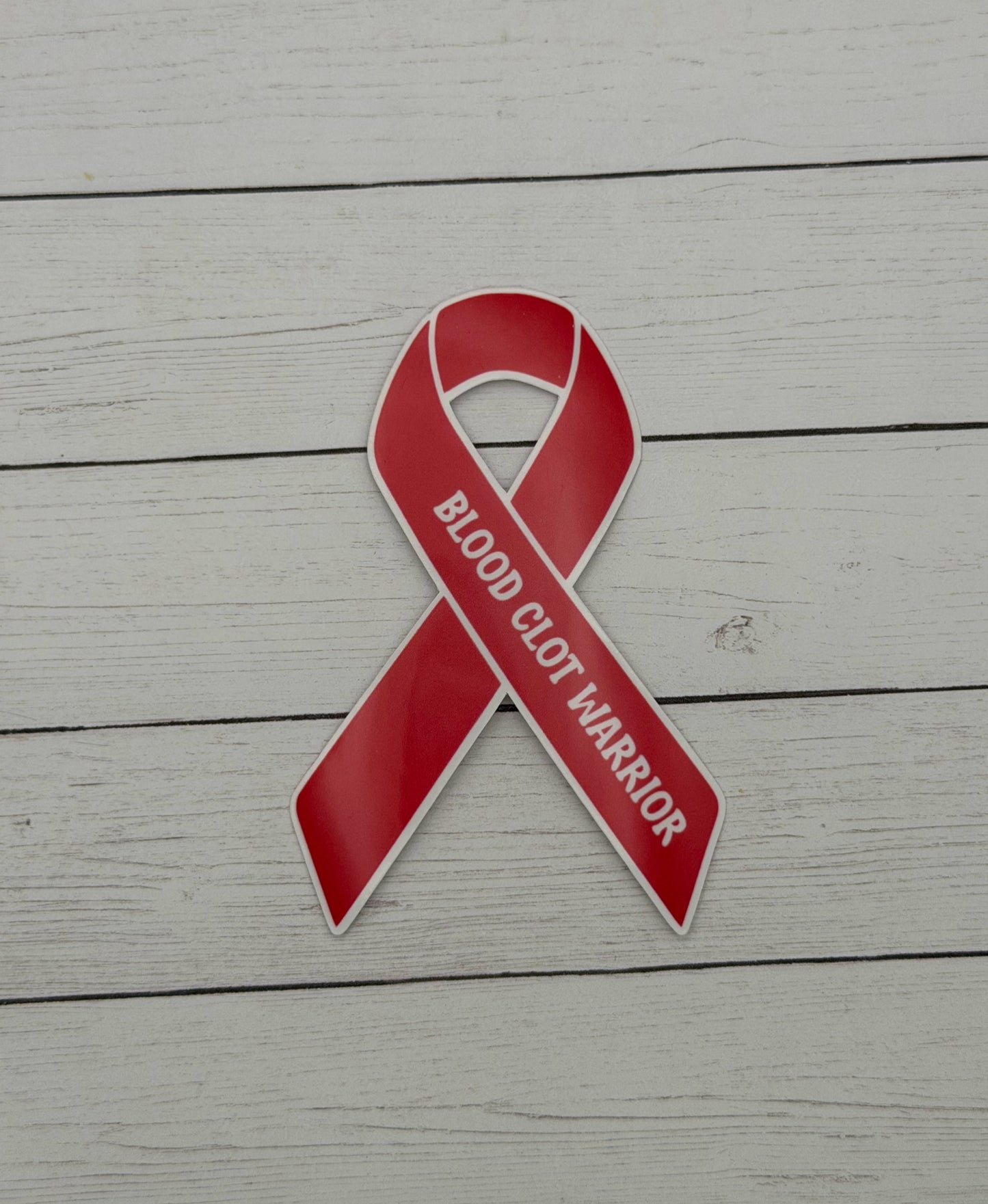 Blood Clot Warrior Ribbon Sticker