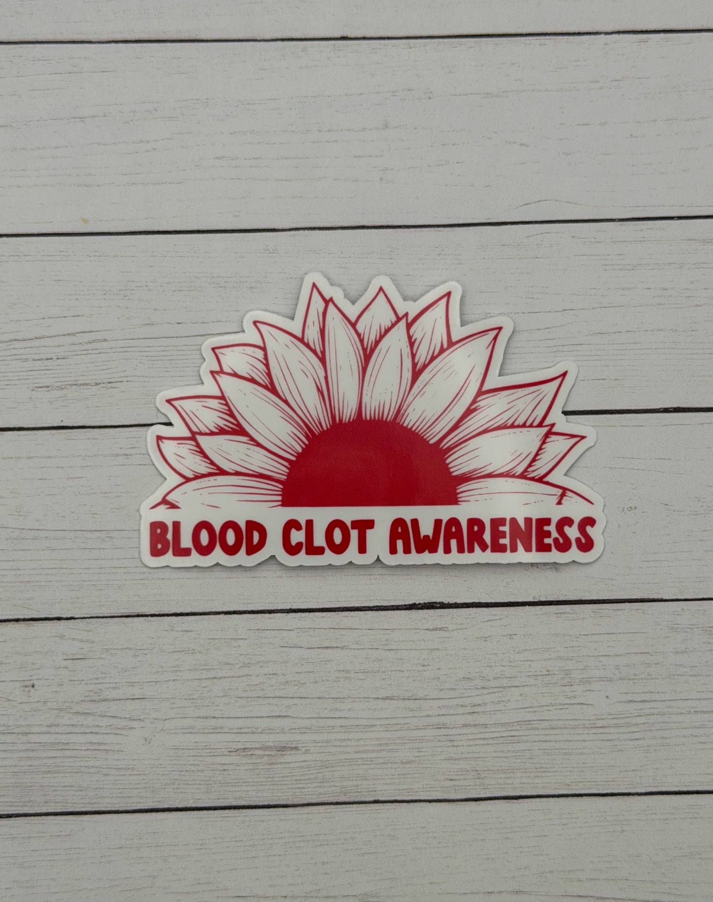 Blood Clot Awareness Sunflower Sticker