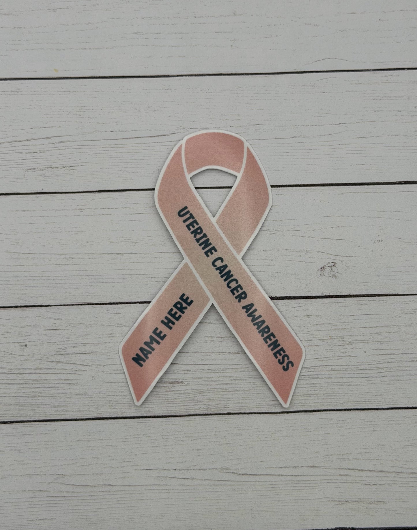 Uterine Cancer Awareness Custom Ribbon Sticker