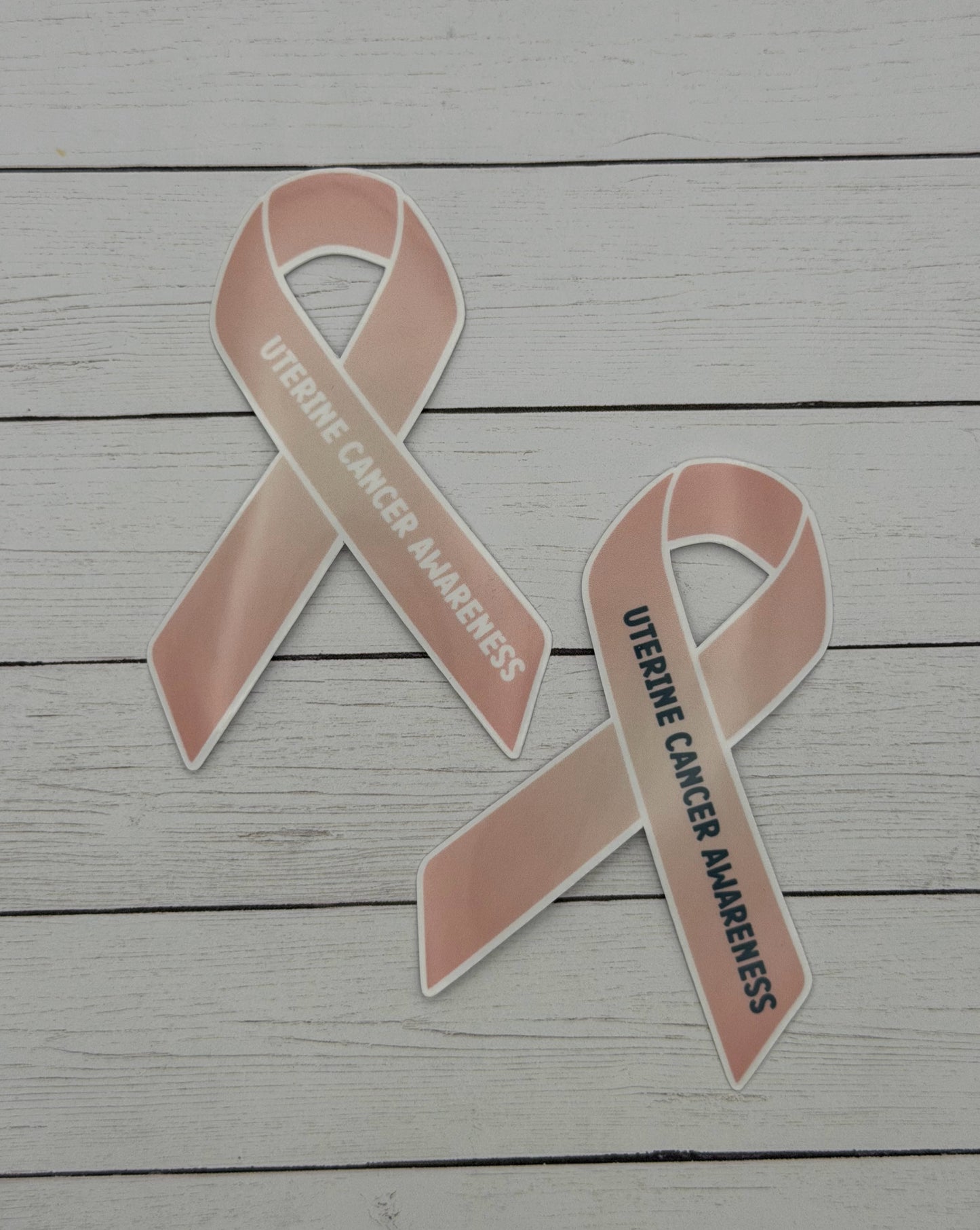Uterine Cancer Awareness Ribbon Sticker
