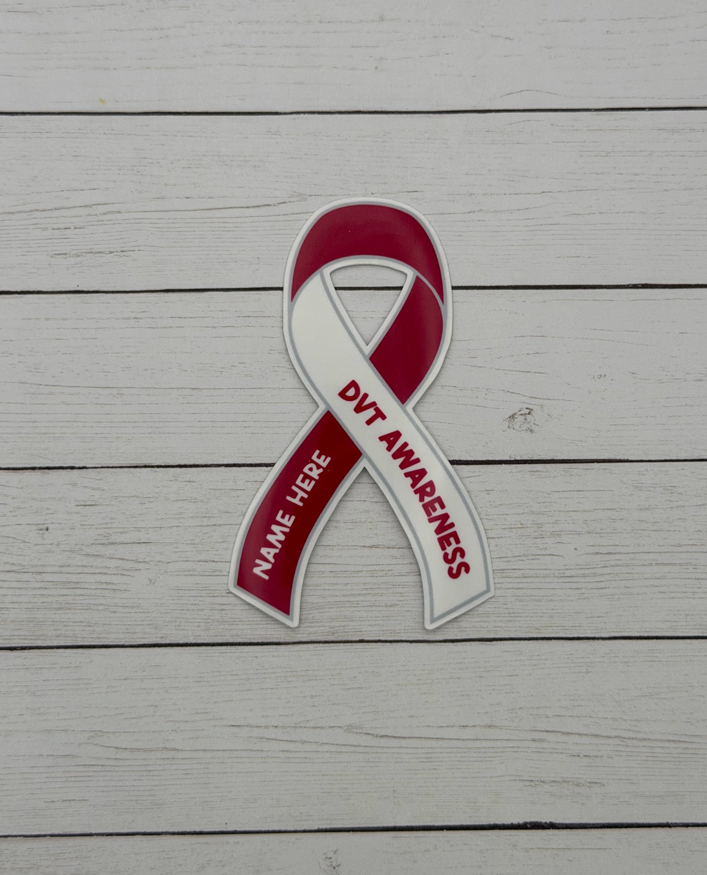 DVT Awareness Custom Ribbon Sticker | Deep Vein Thrombosis