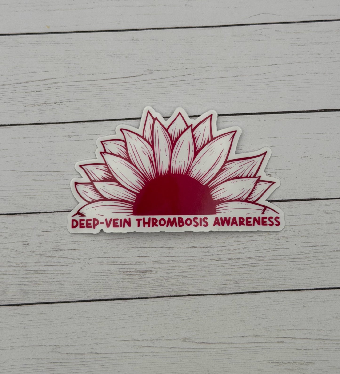 Deep Vein Thrombosis Awareness Sunflower Sticker | DVT