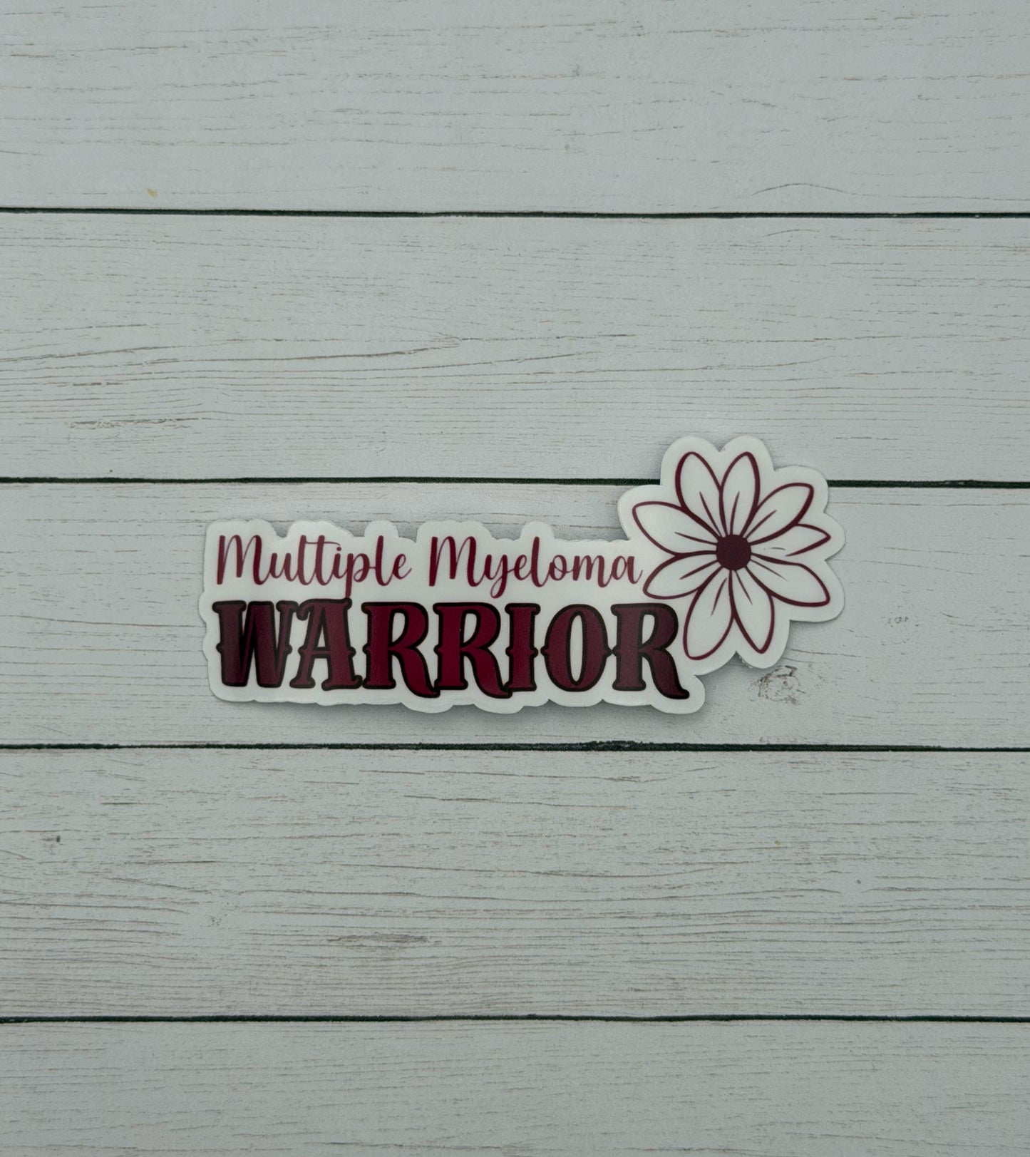 Multiple Myeloma Warrior Flower Sticker