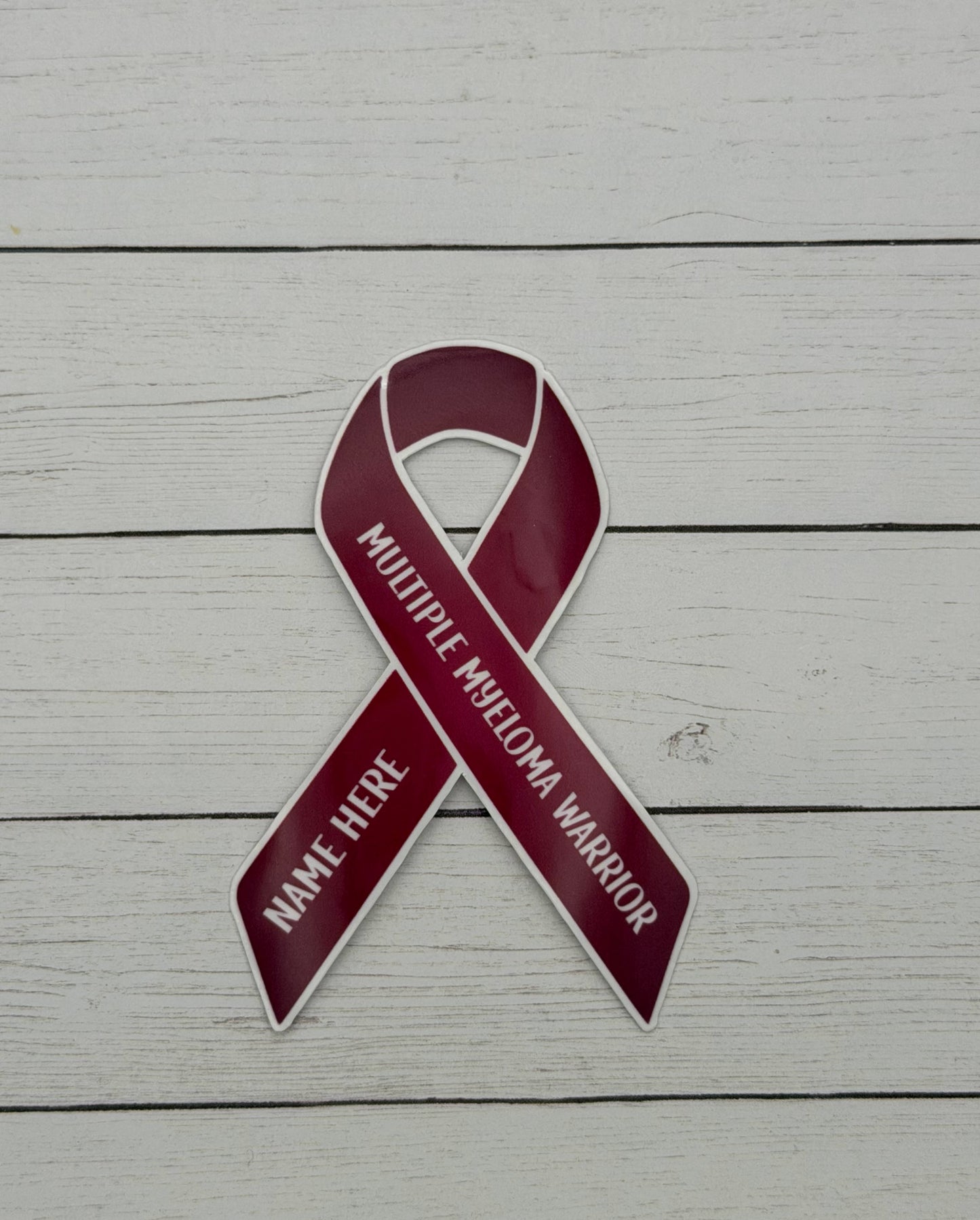 Multiple Myeloma Warrior Custom Ribbon Sticker