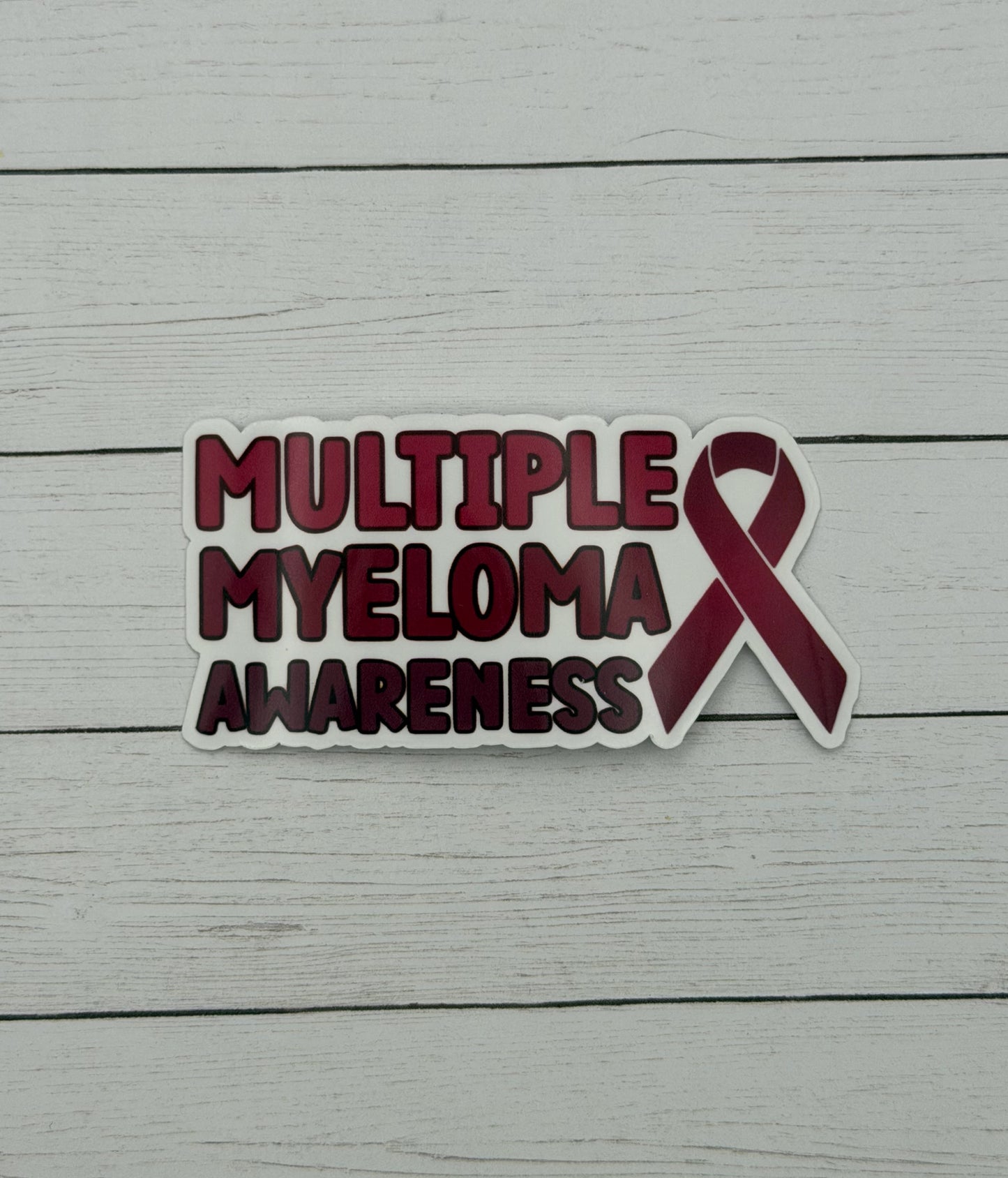Multiple Myeloma Awareness with Ribbon Sticker