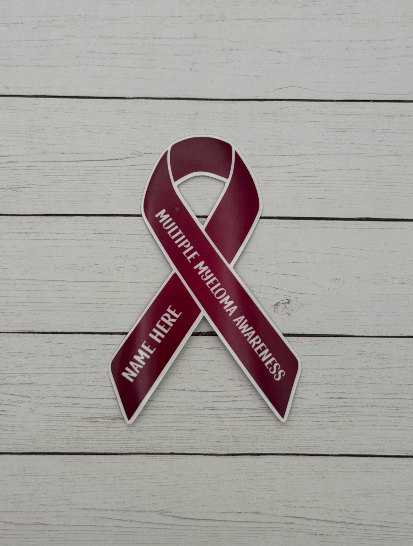 Multiple Myeloma Awareness Custom Ribbon Sticker