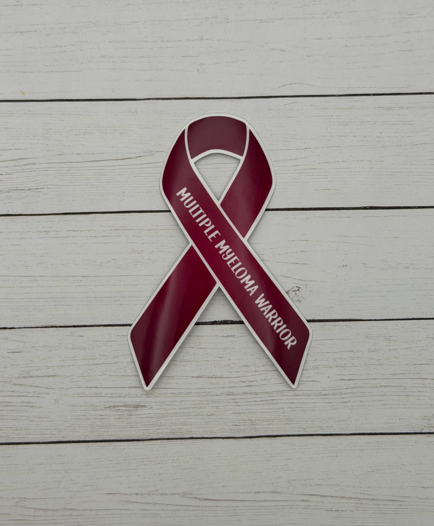 Multiple Myeloma Warrior Ribbon Sticker
