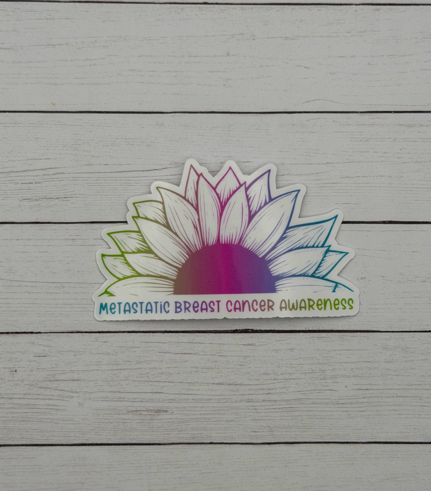 Metastatic Breast Cancer Awareness Sunflower Sticker