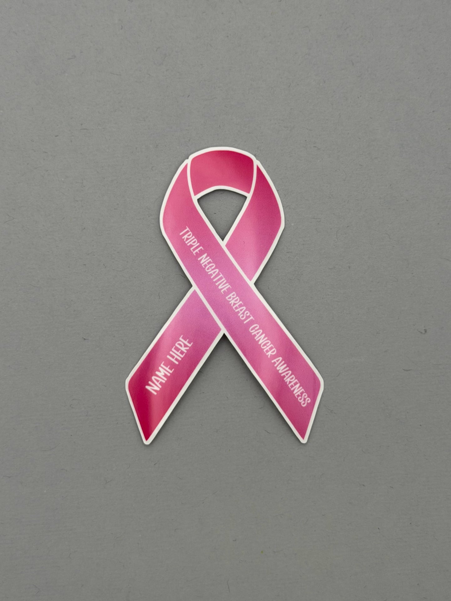 Triple Negative Breast Cancer Awareness Custom Ribbon Sticker