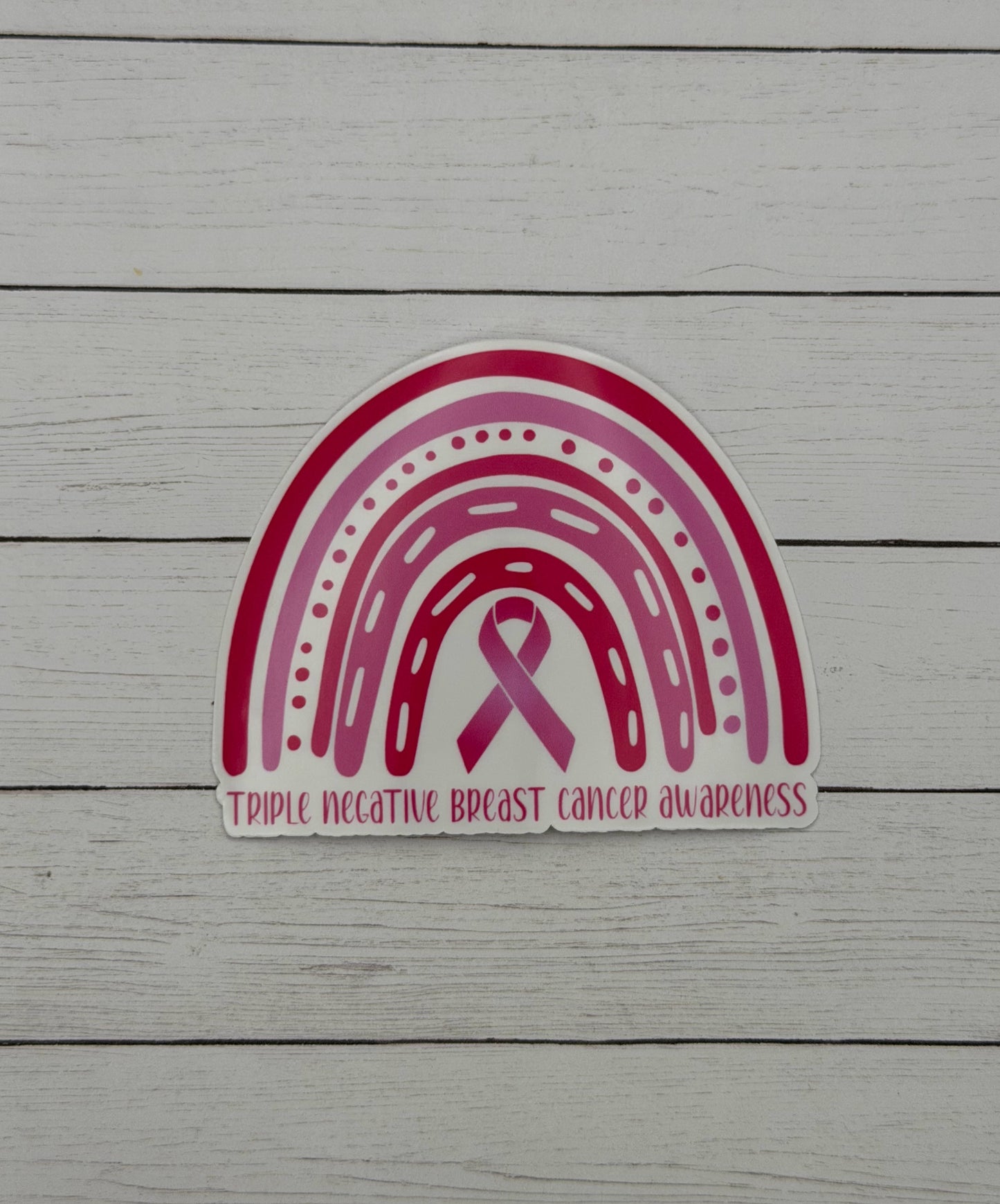 Triple Negative Breast Cancer Awareness Rainbow Sticker