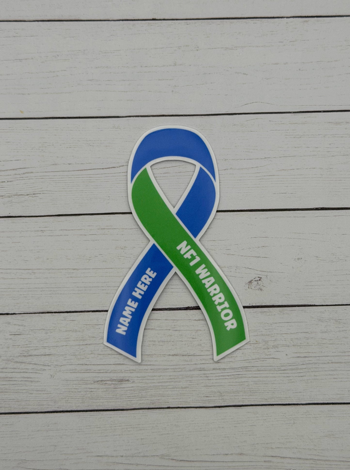 NF1 Warrior Custom Ribbon Sticker | Neurofibromatosis Type 1