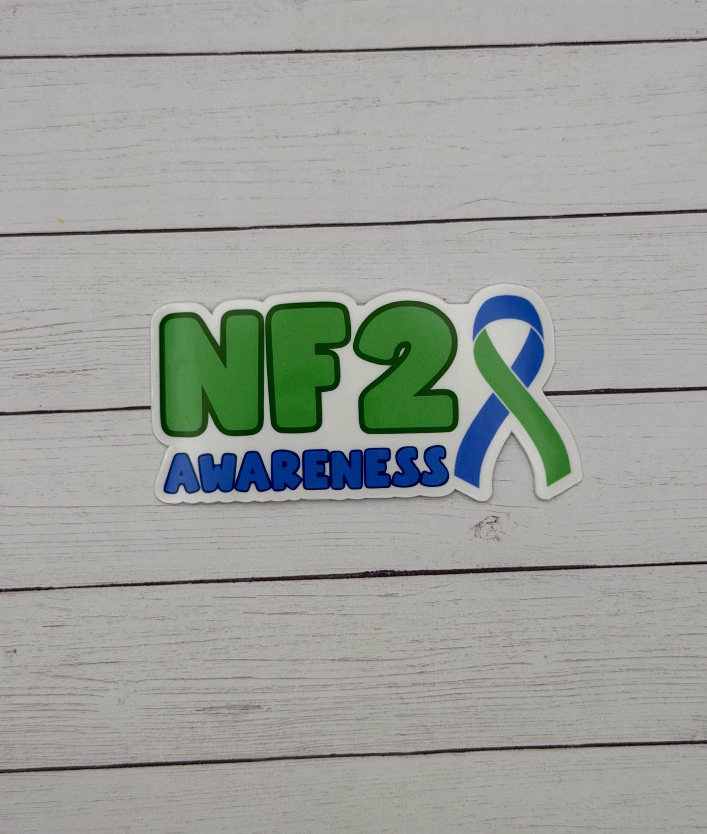 NF2 Awareness with Ribbon Sticker | Neurofibromatosis Type 2