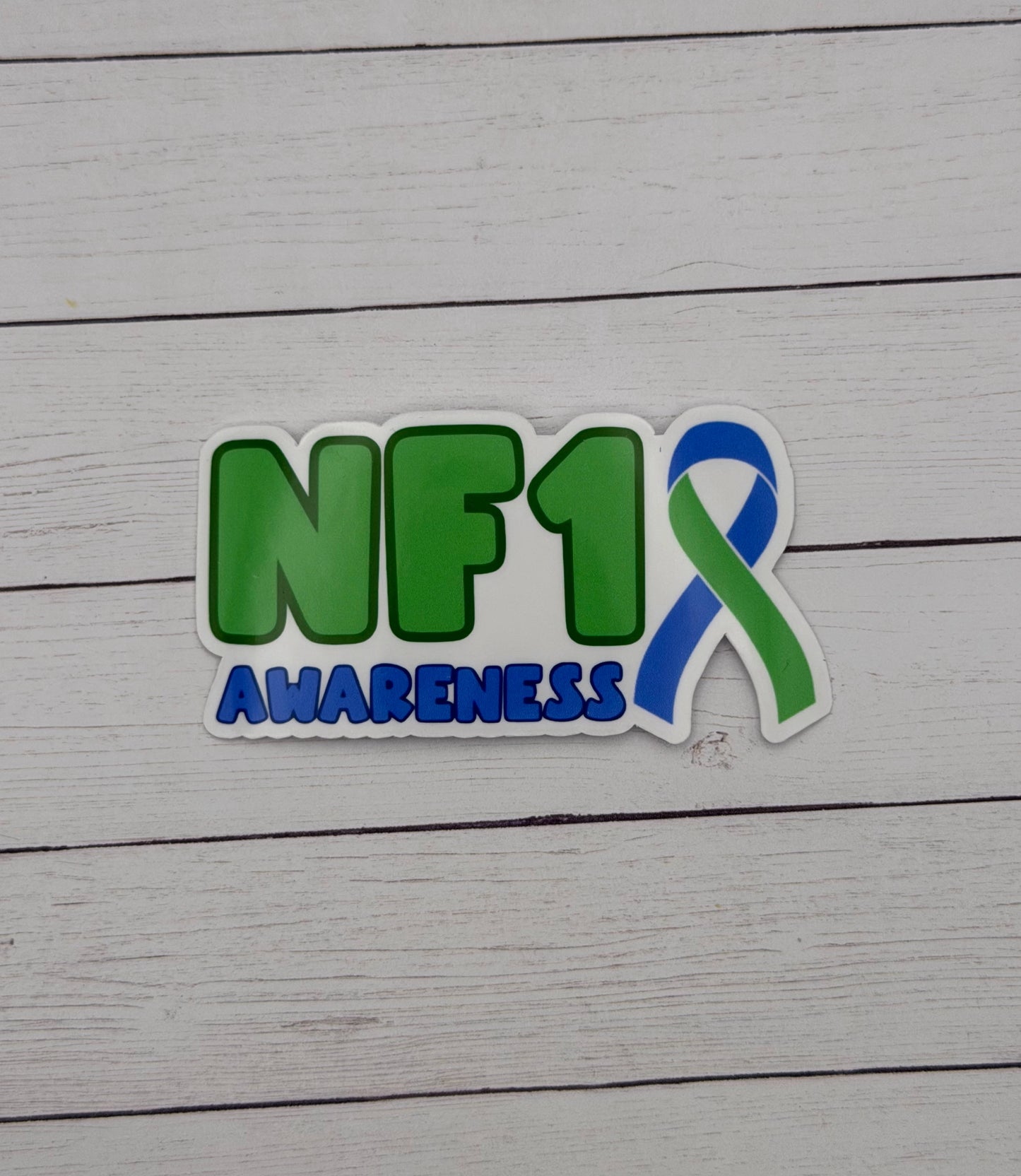 NF1 Awareness with Ribbon Sticker | Neurofibromatosis Type 1