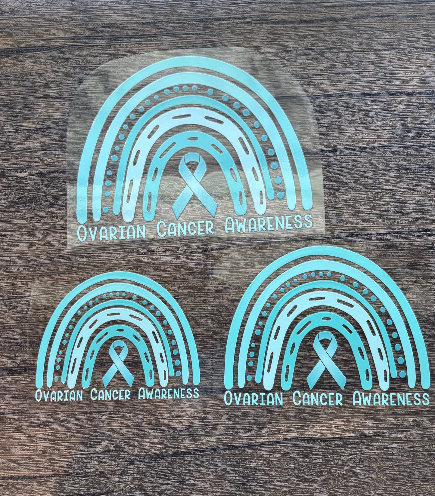 Ovarian Cancer Awareness Rainbow Car Decal