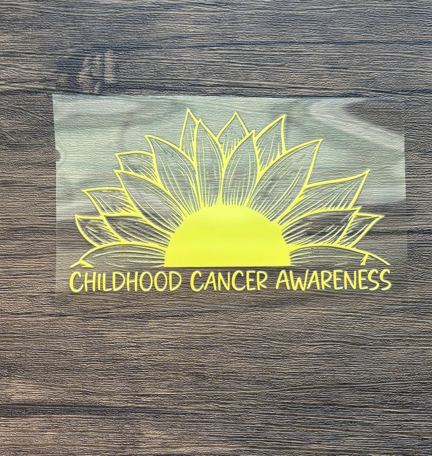 Childhood Cancer Awareness Sunflower Car Decal
