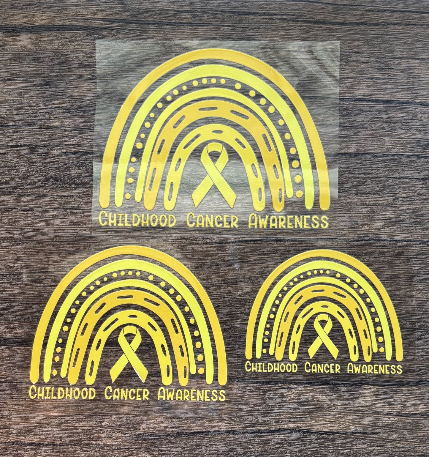 Childhood Cancer Awareness Rainbow Car Decal