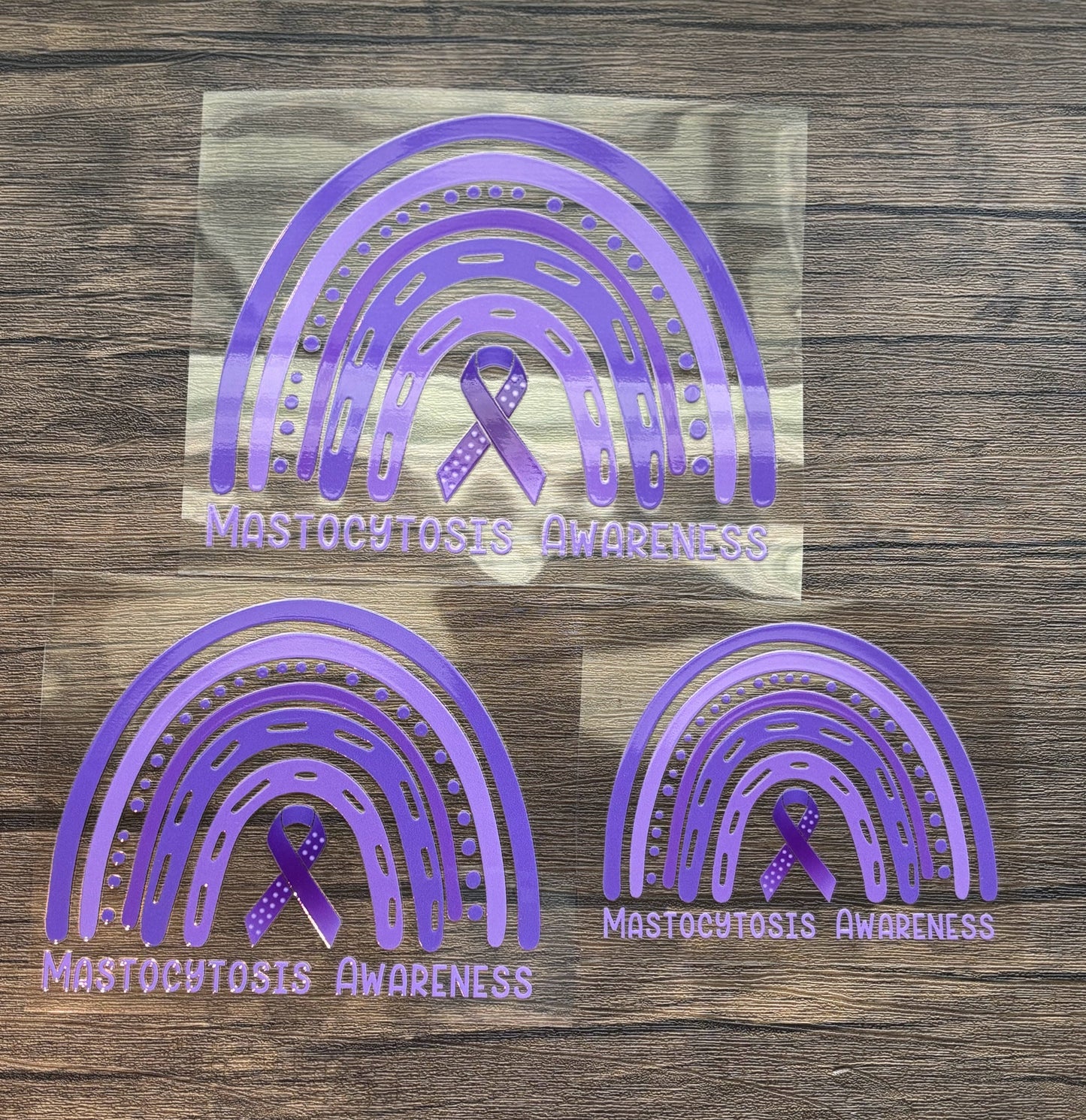 Mastocytosis Awareness Rainbow Car Decal