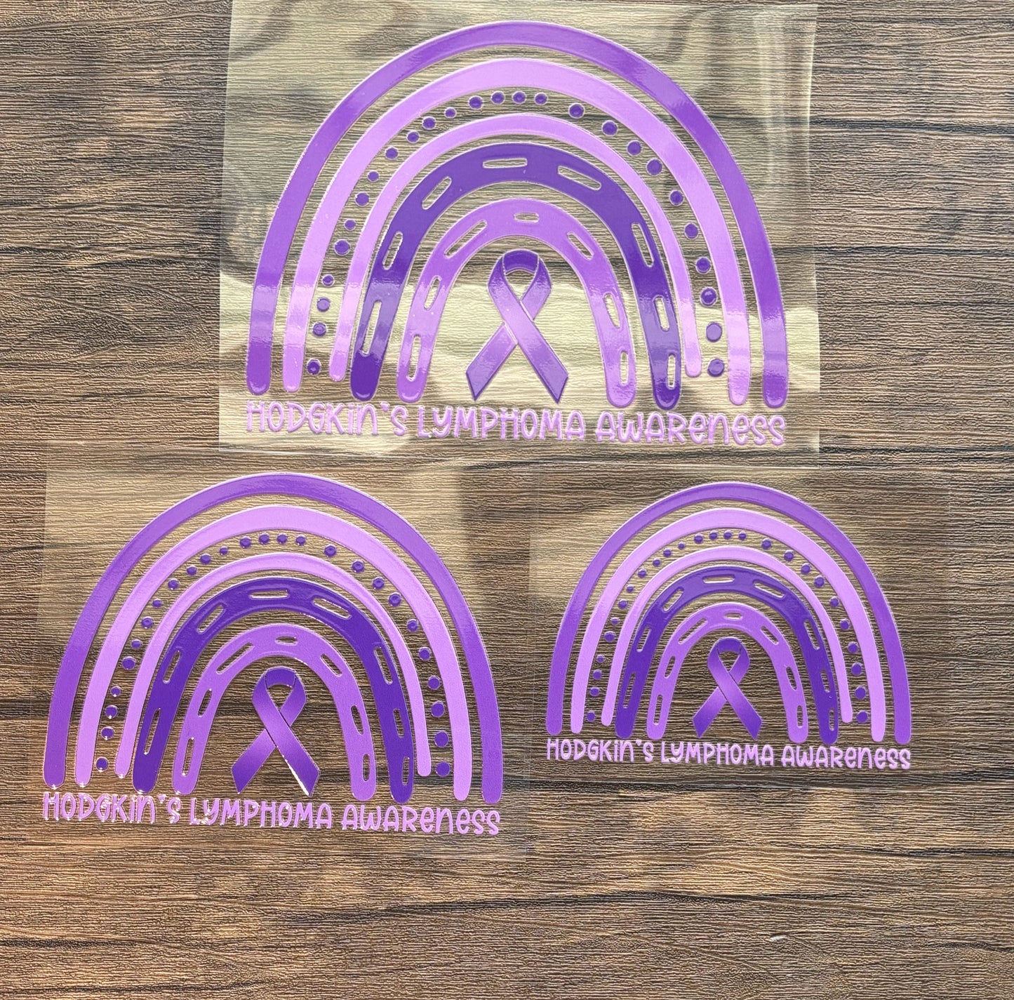 Hodgkin's Lymphoma Awareness Rainbow Car Decal
