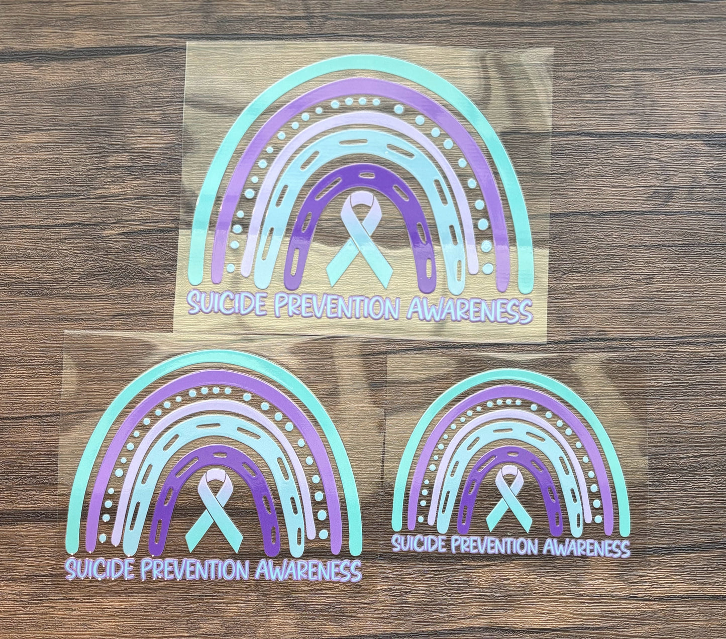 Suicide Prevention Awareness Rainbow Car Decal