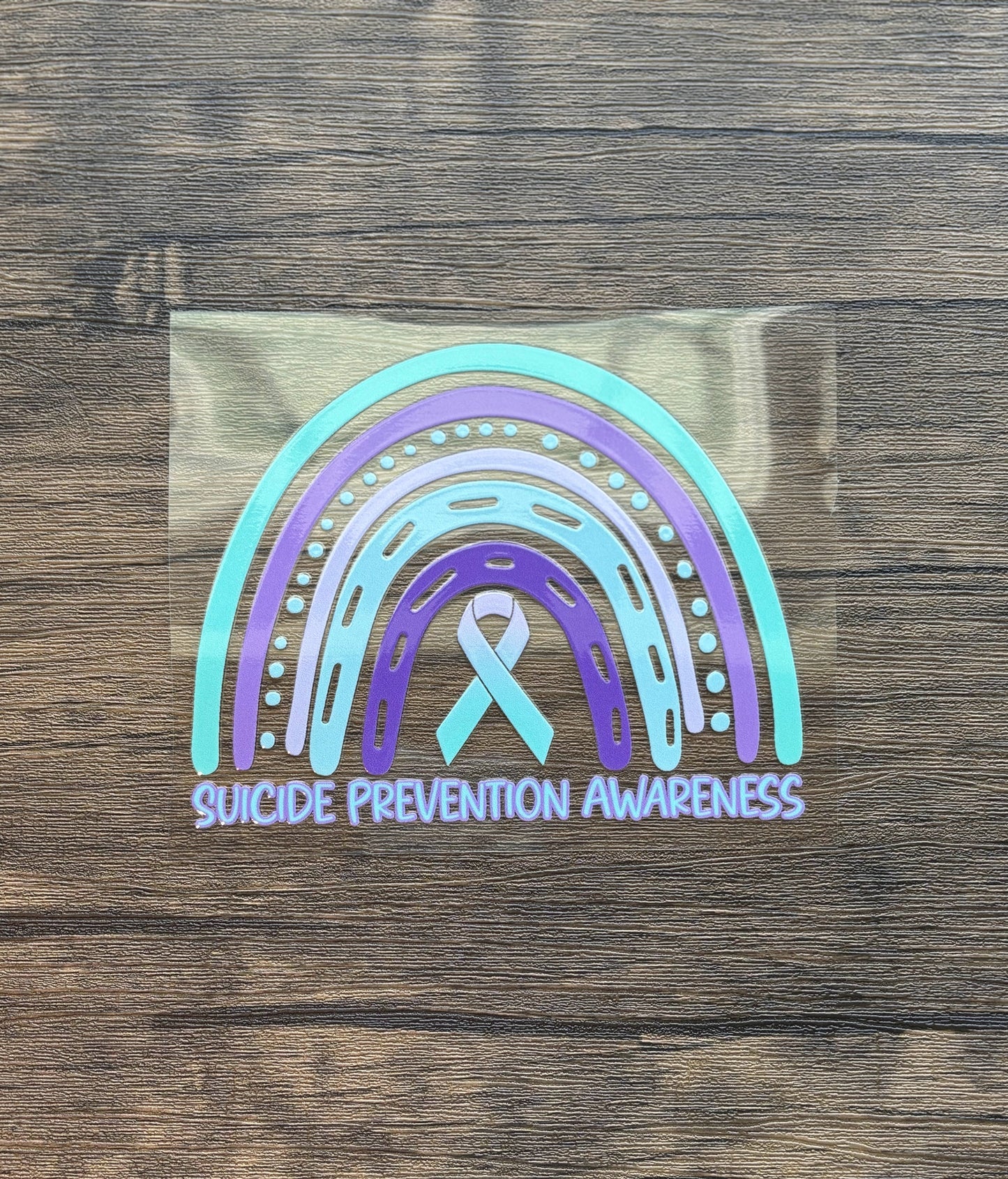 Suicide Prevention Awareness Rainbow Car Decal