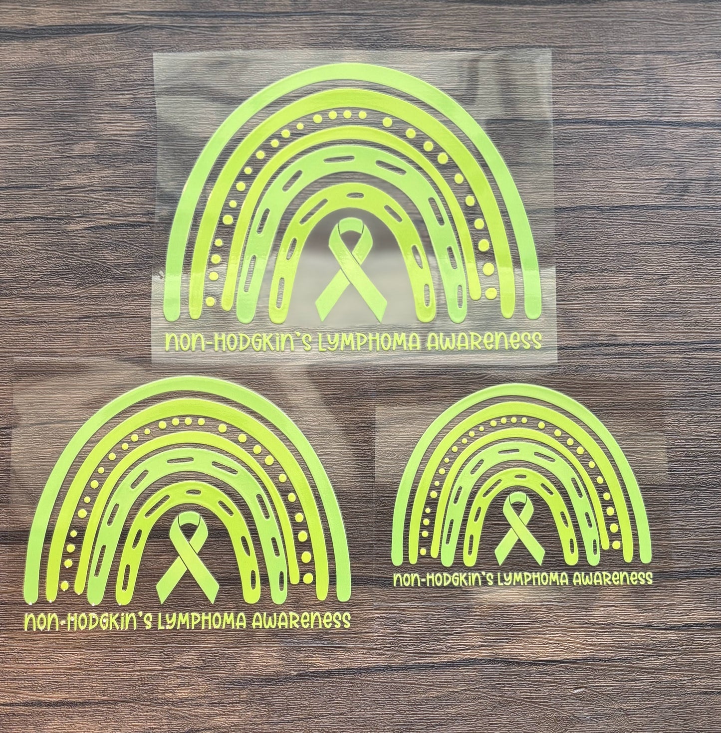 Non-Hodgkin's Lymphoma Awareness Rainbow Car Decal