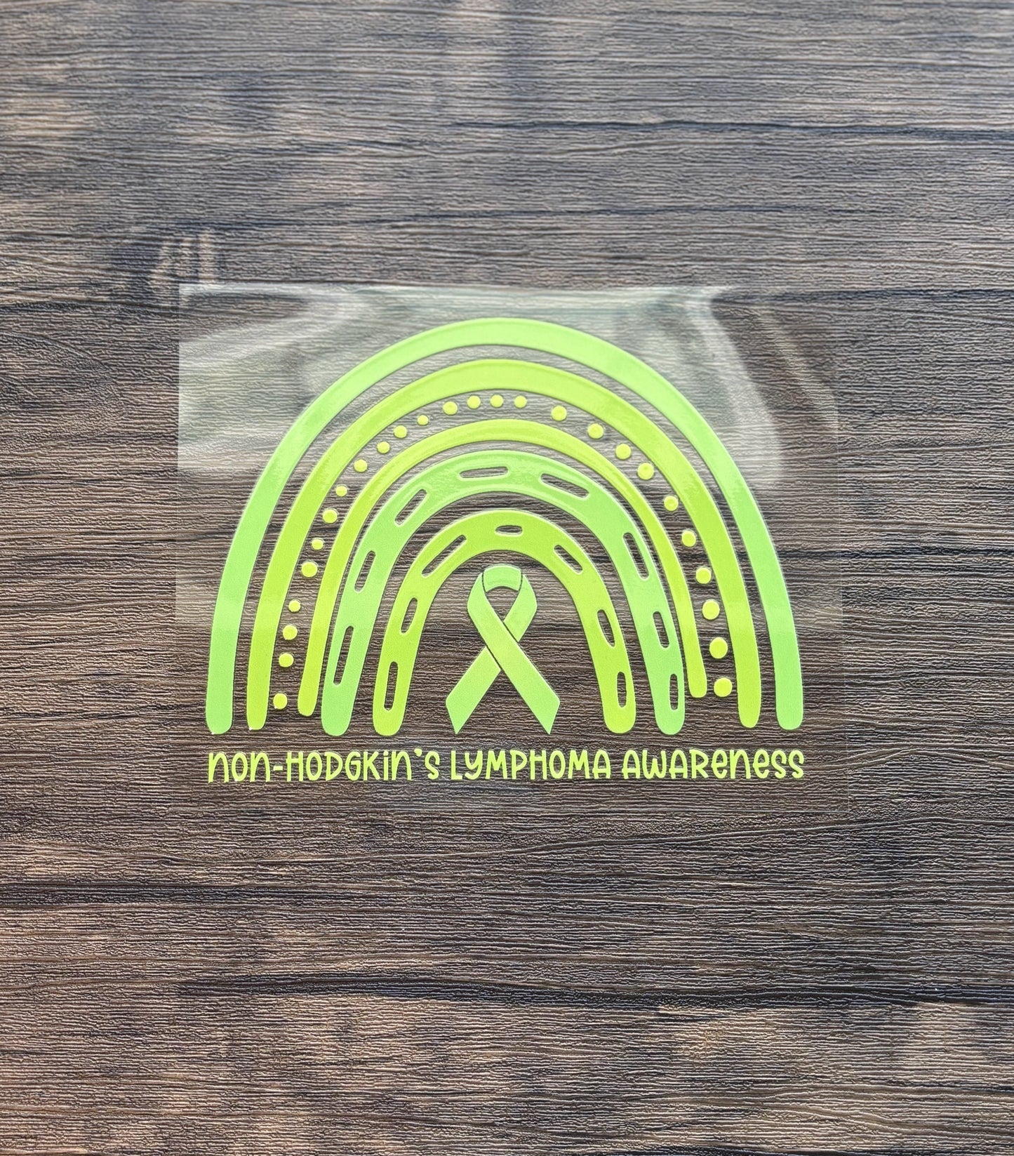 Non-Hodgkin's Lymphoma Awareness Rainbow Car Decal