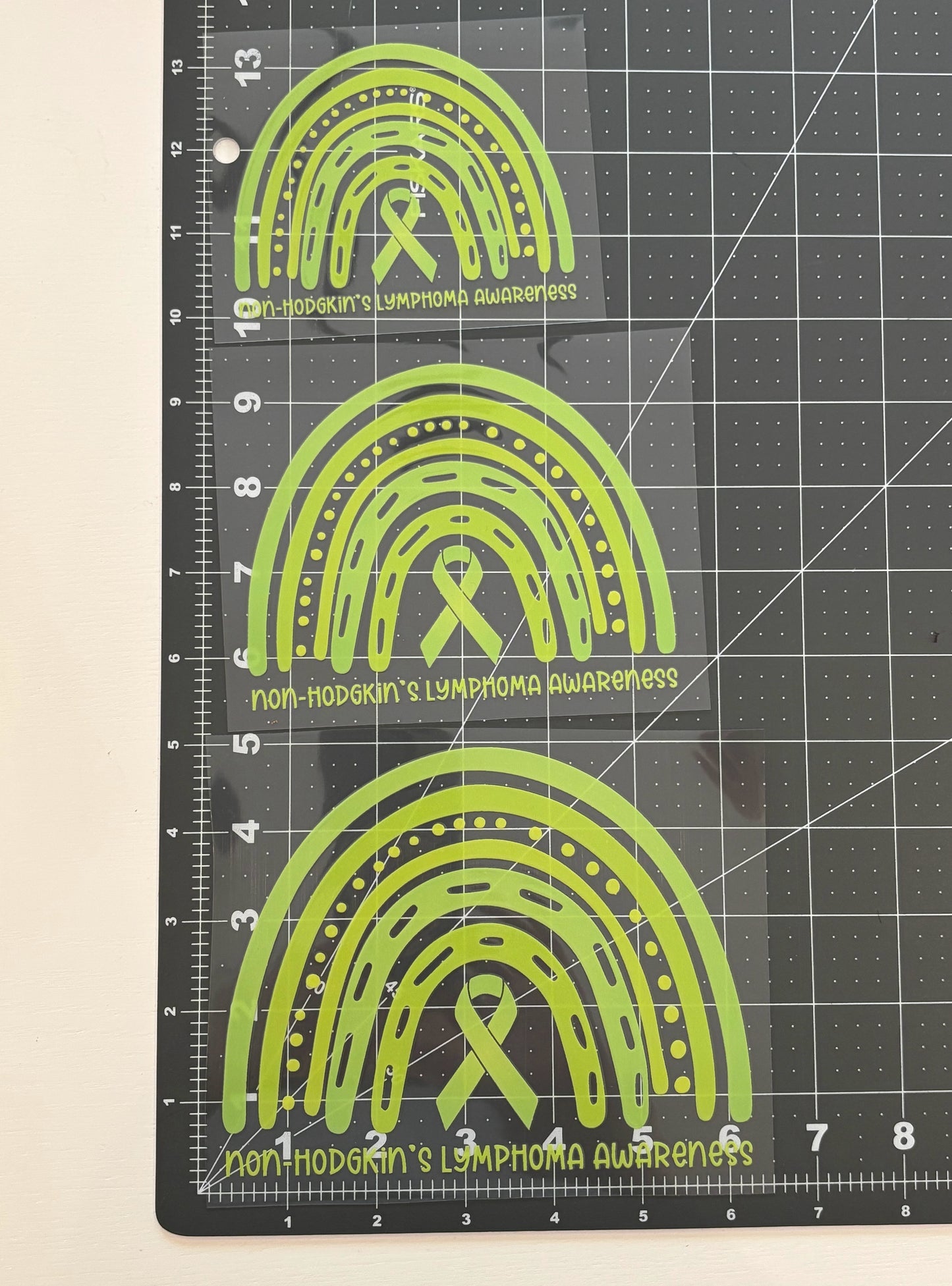 Non-Hodgkin's Lymphoma Awareness Rainbow Car Decal