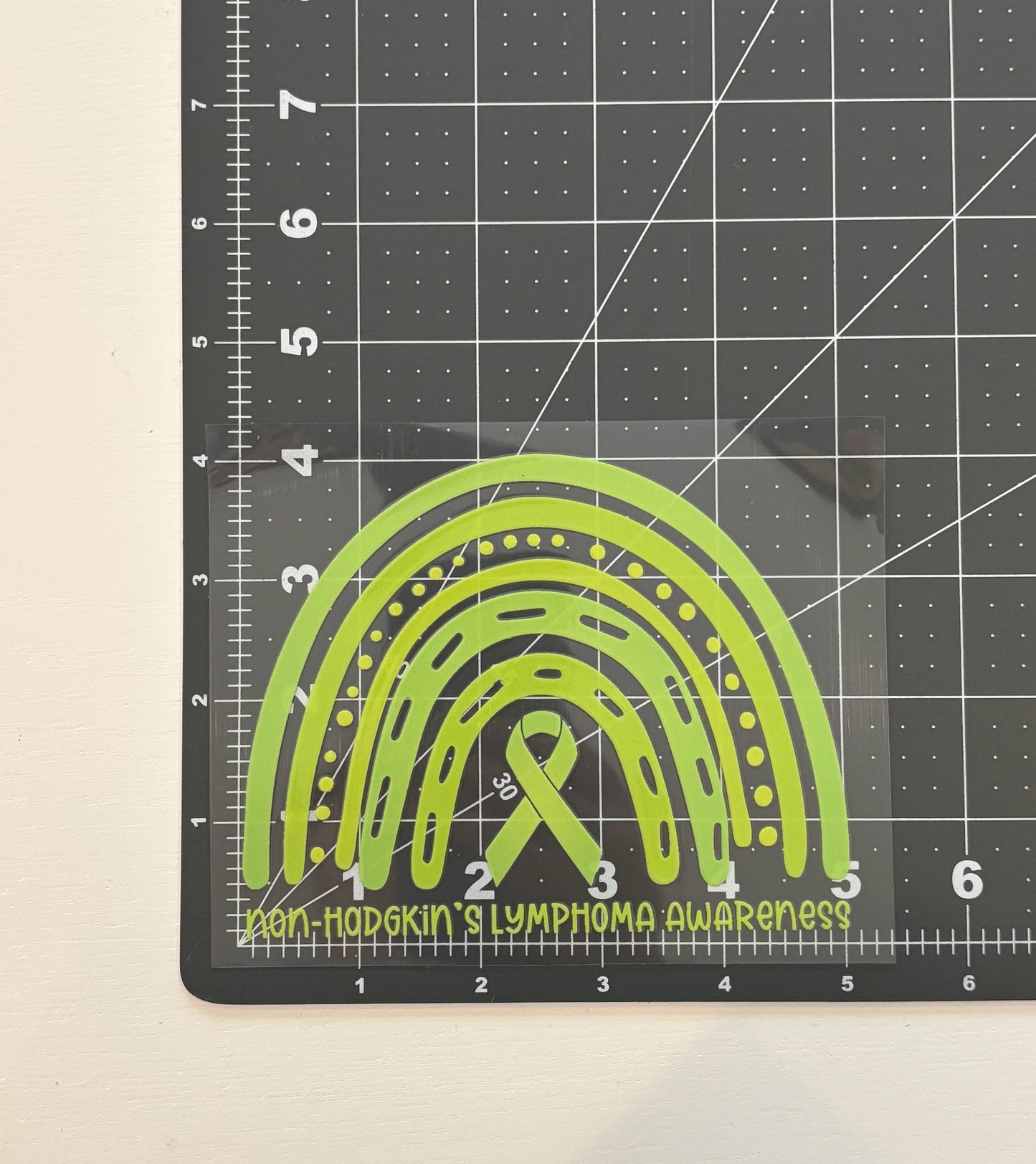 Non-Hodgkin's Lymphoma Awareness Rainbow Car Decal