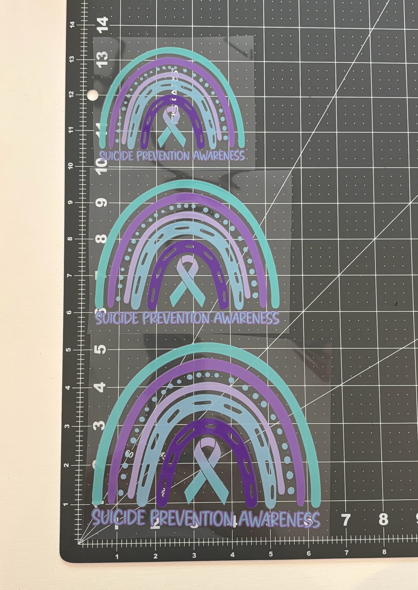 Suicide Prevention Awareness Rainbow Car Decal