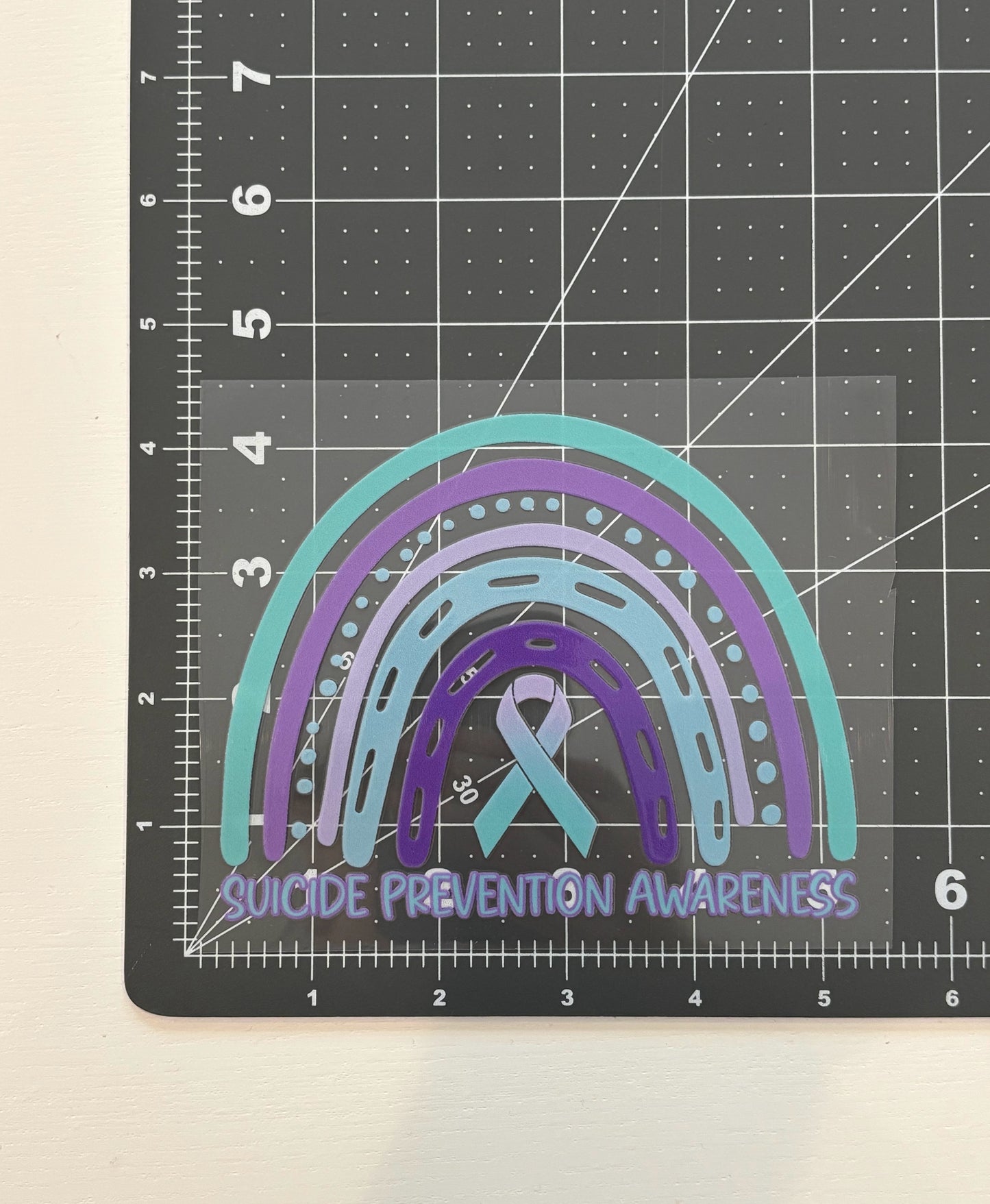 Suicide Prevention Awareness Rainbow Car Decal