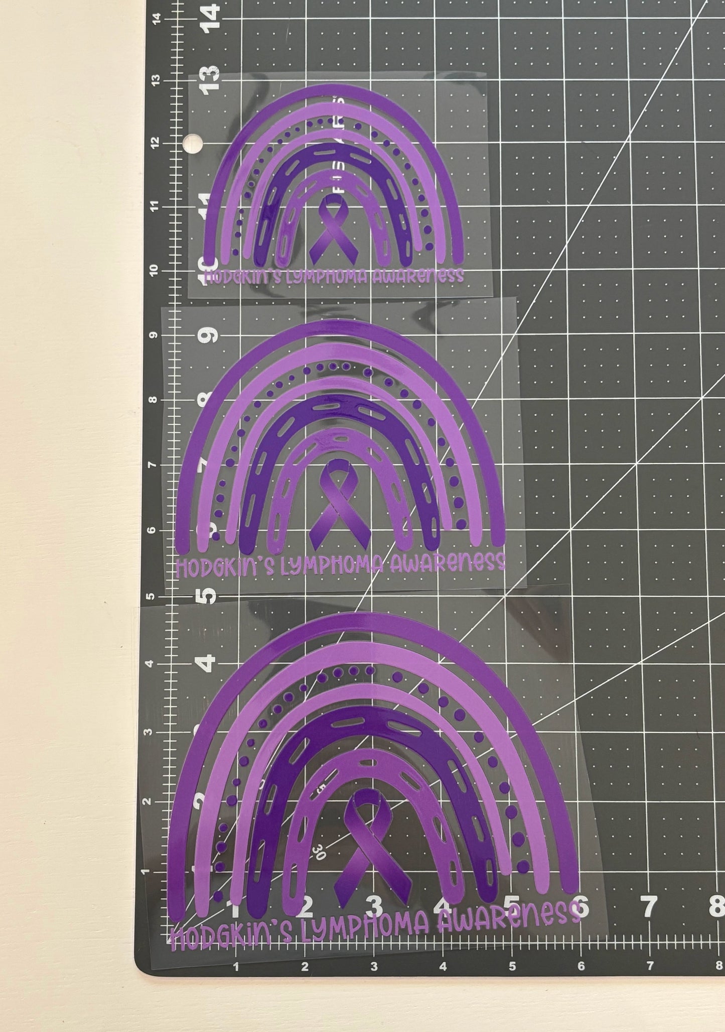 Hodgkin's Lymphoma Awareness Rainbow Car Decal