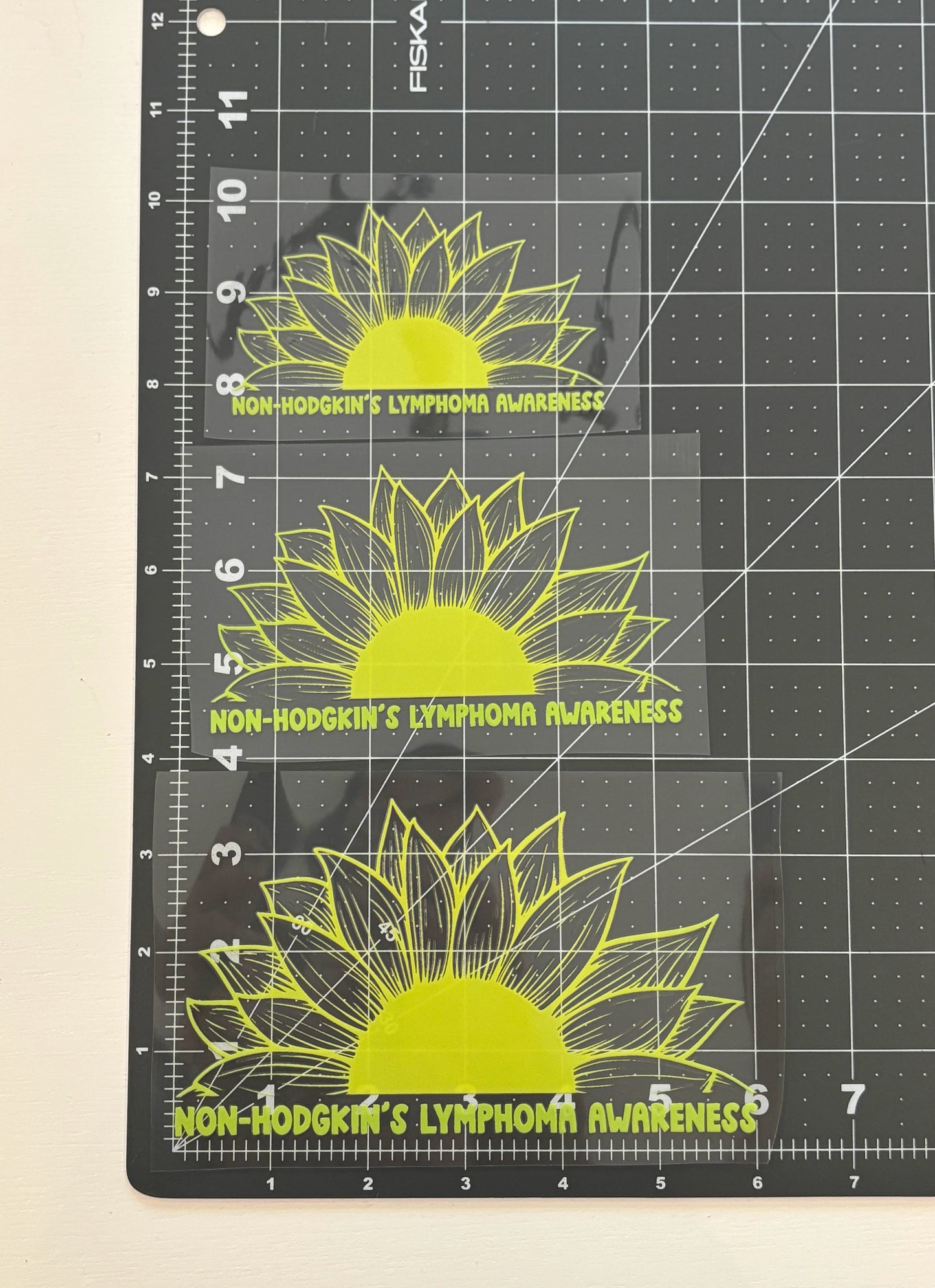 Non-Hodgkin's Lymphoma Awareness Sunflower Car Decal