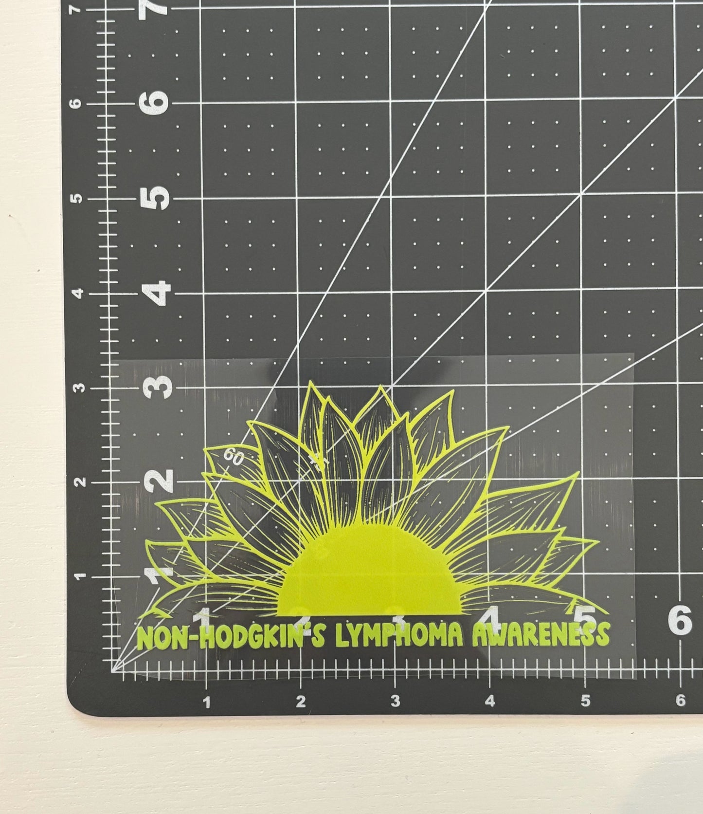 Non-Hodgkin's Lymphoma Awareness Sunflower Car Decal