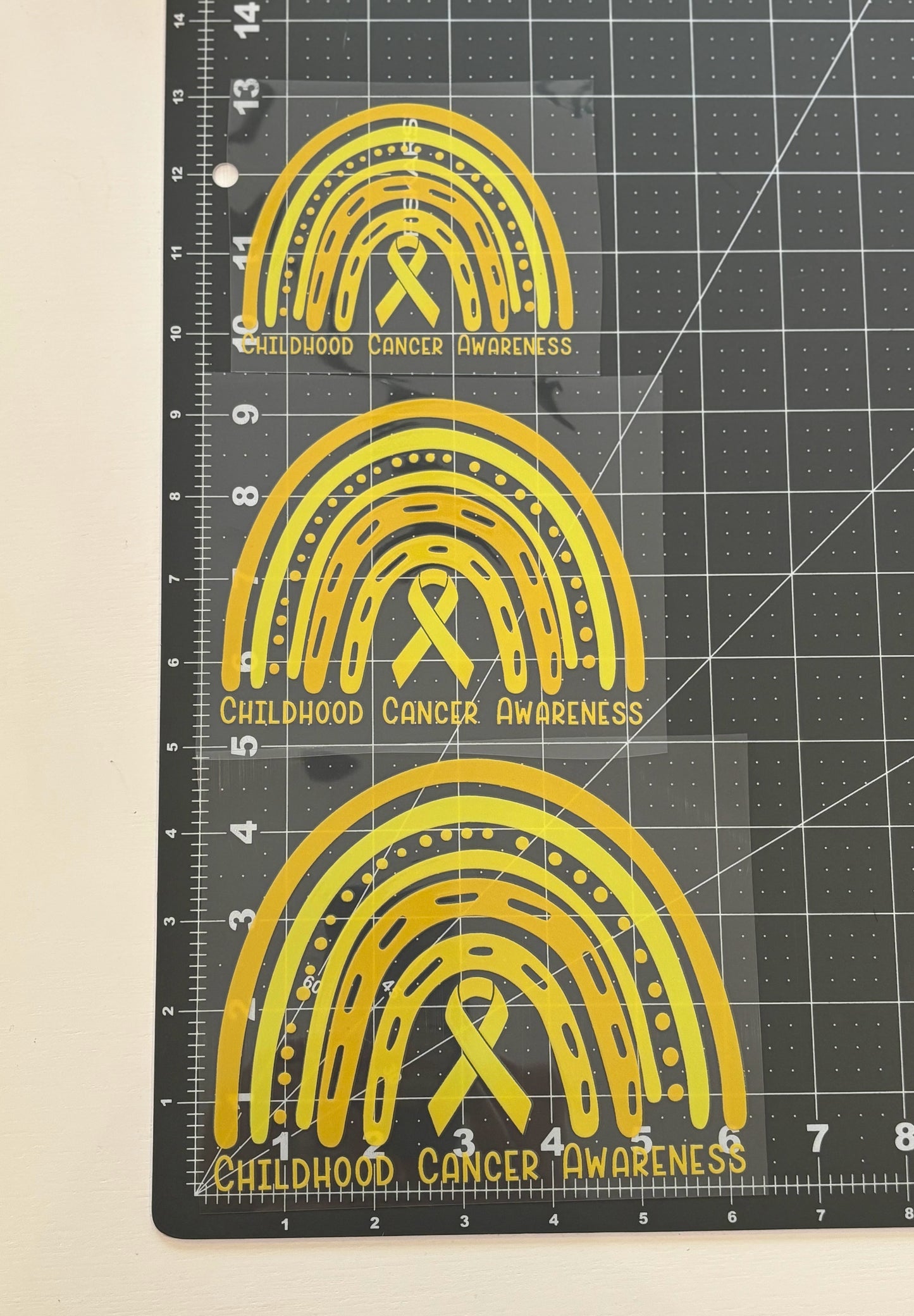 Childhood Cancer Awareness Rainbow Car Decal