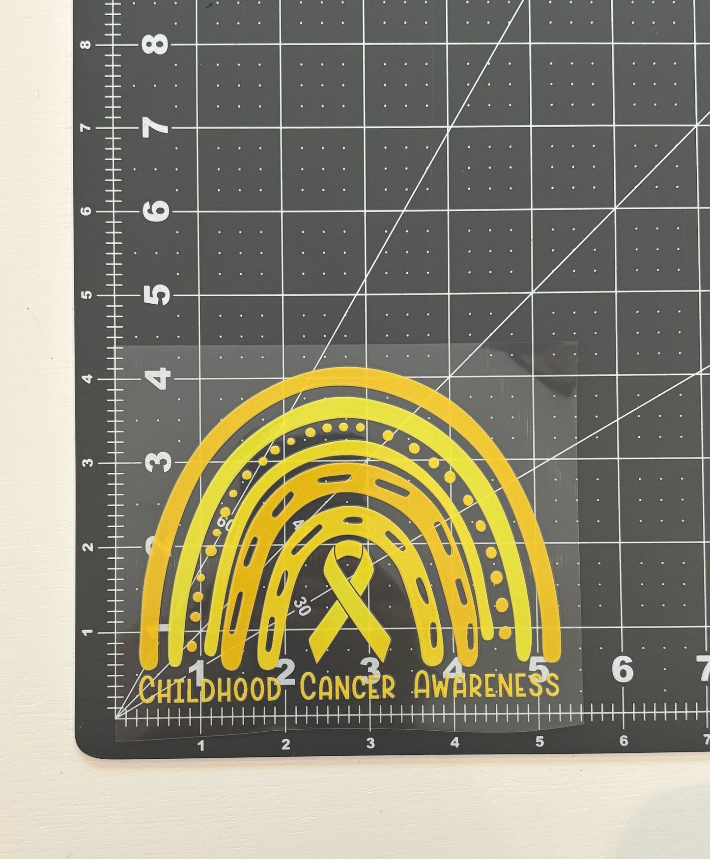 Childhood Cancer Awareness Rainbow Car Decal