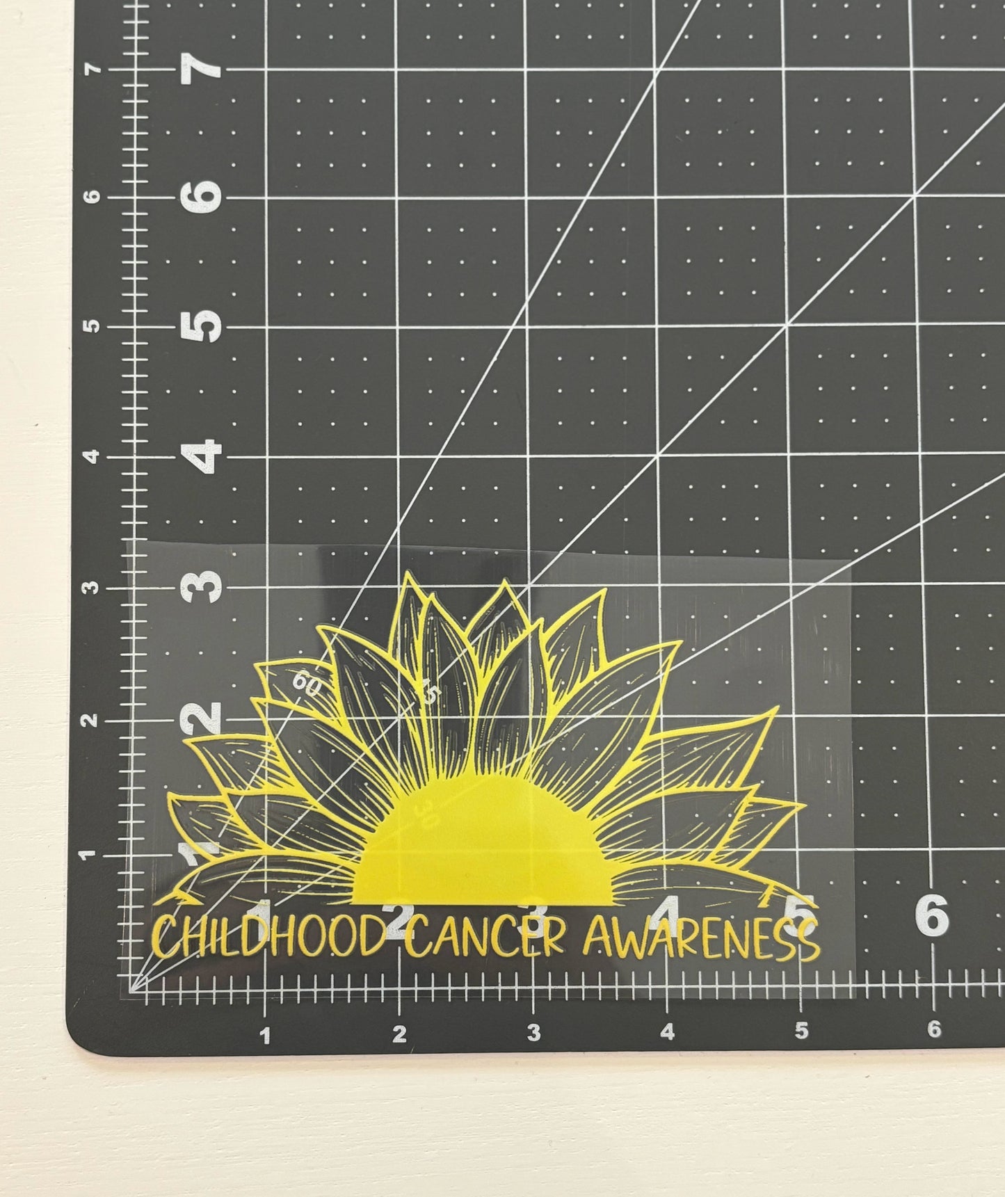 Childhood Cancer Awareness Sunflower Car Decal