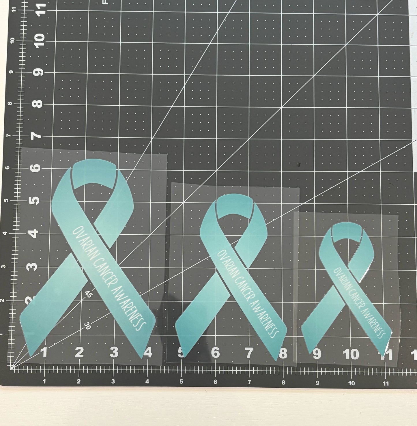 Ovarian Cancer Awareness Ribbon Car Decal
