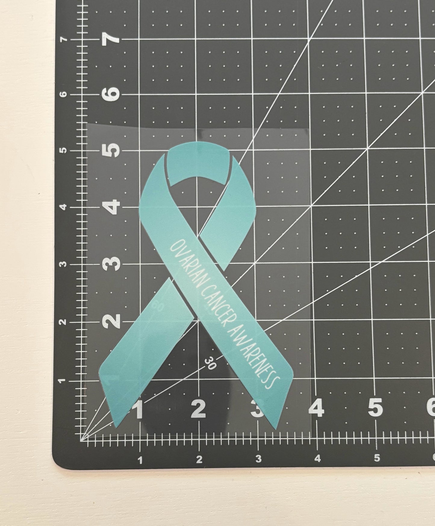 Ovarian Cancer Awareness Ribbon Car Decal