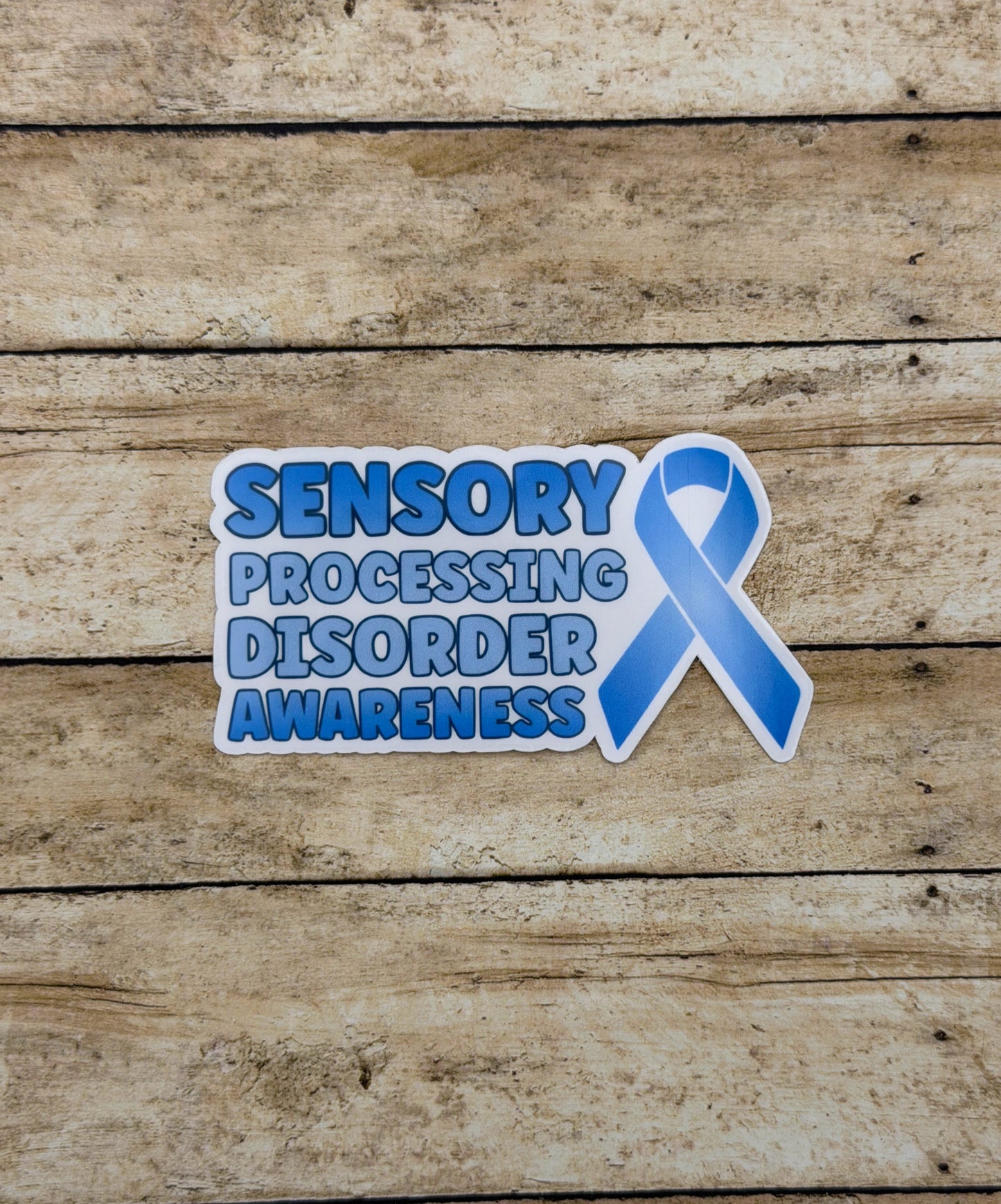 Sensory Processing Disorder Awareness with Ribbon Sticker or Magnet | SPD