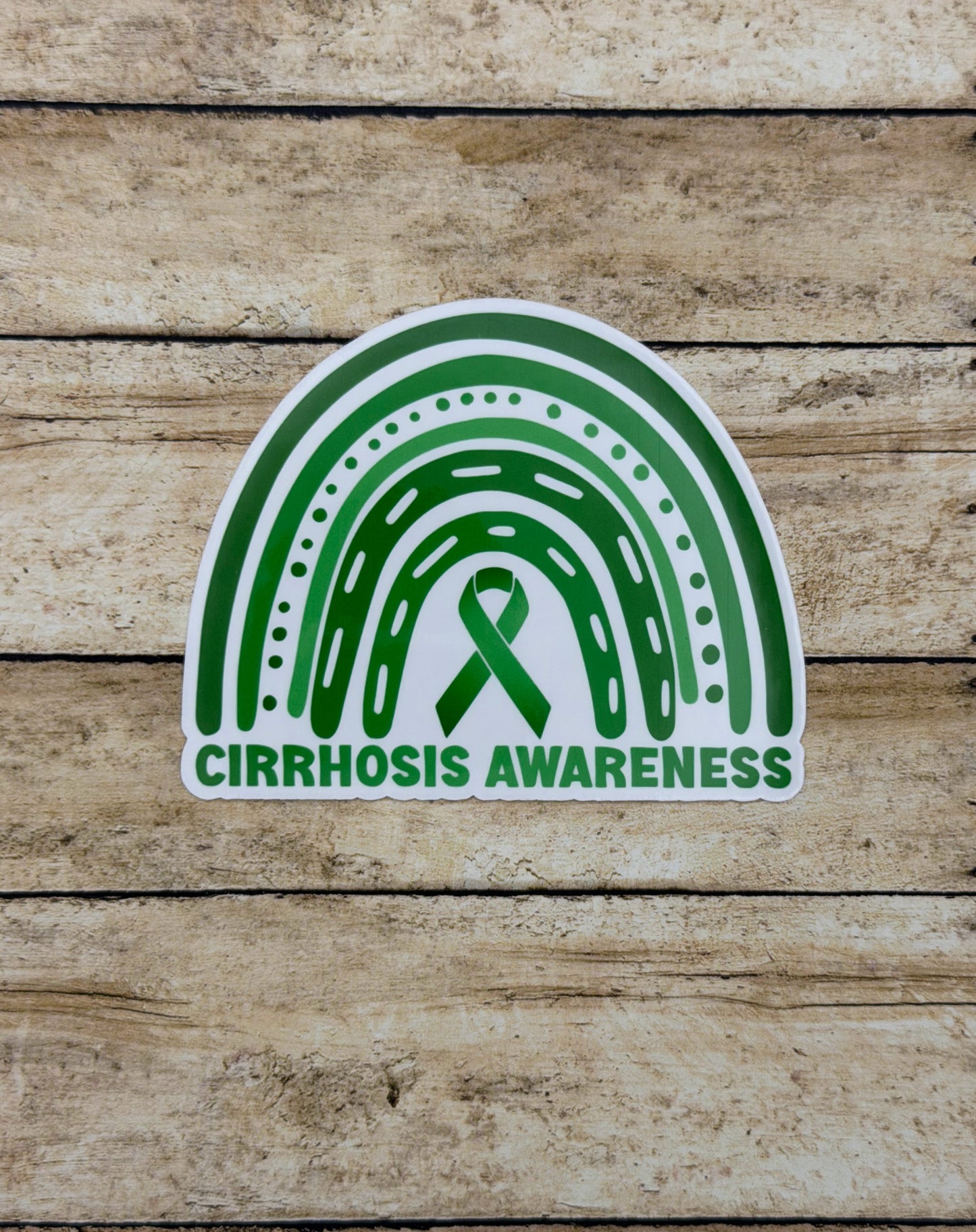 Cirrhosis Awareness Rainbow Sticker or Magnet
