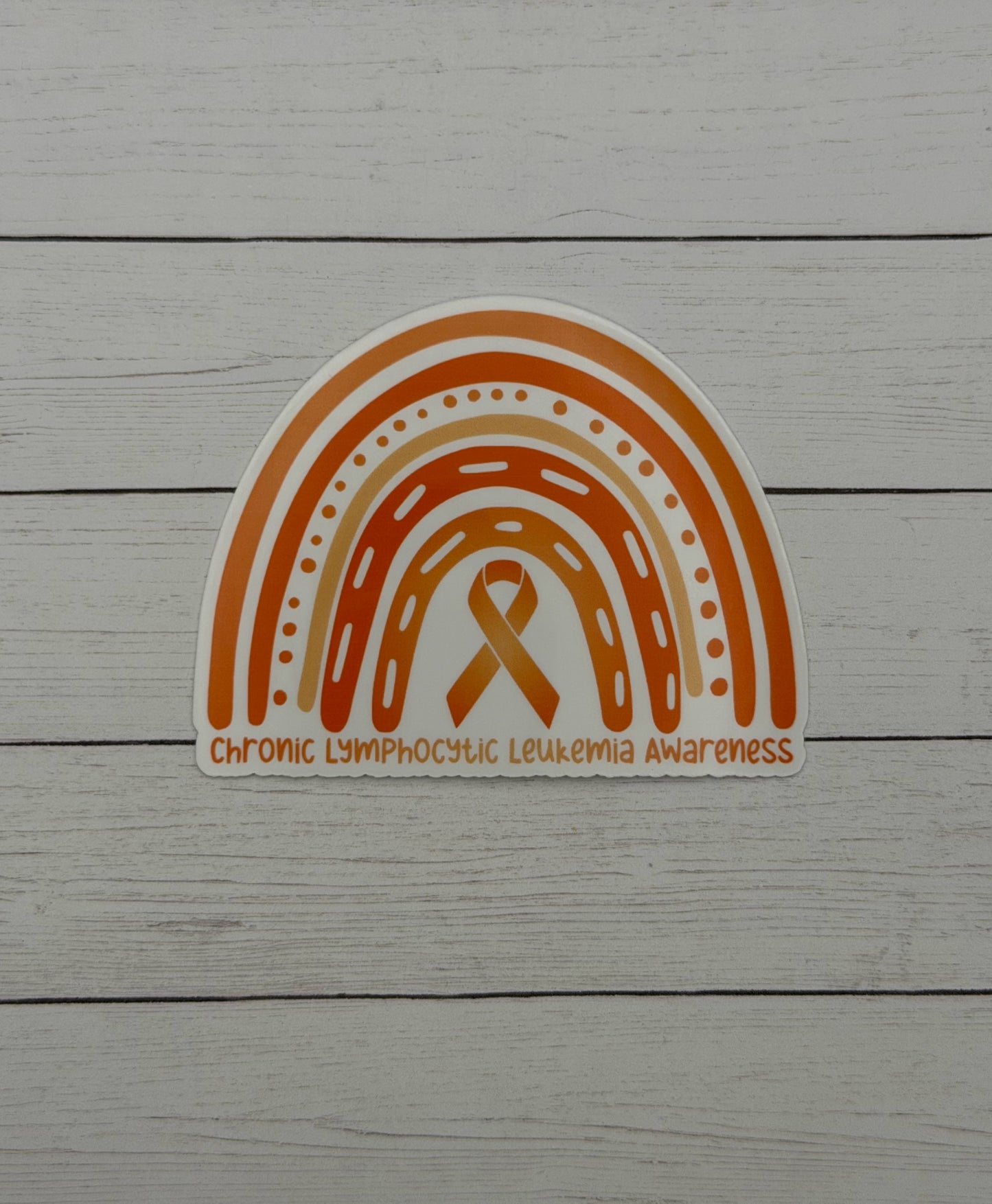 Chronic Lymphocytic Leukemia (CLL) Awareness Rainbow Sticker or Magnet