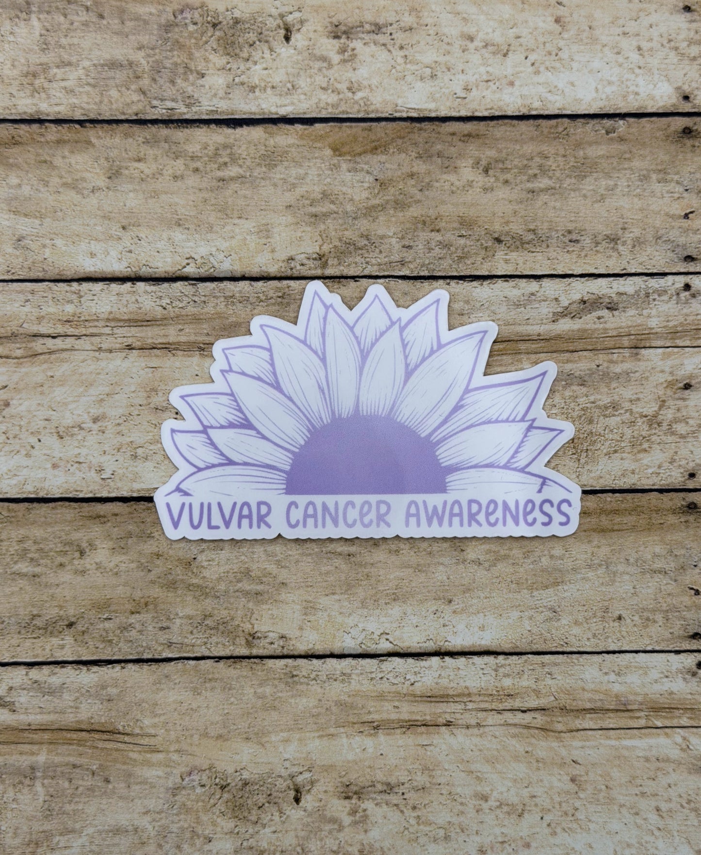 Vulvar Cancer Awareness Sunflower Sticker or Magnet