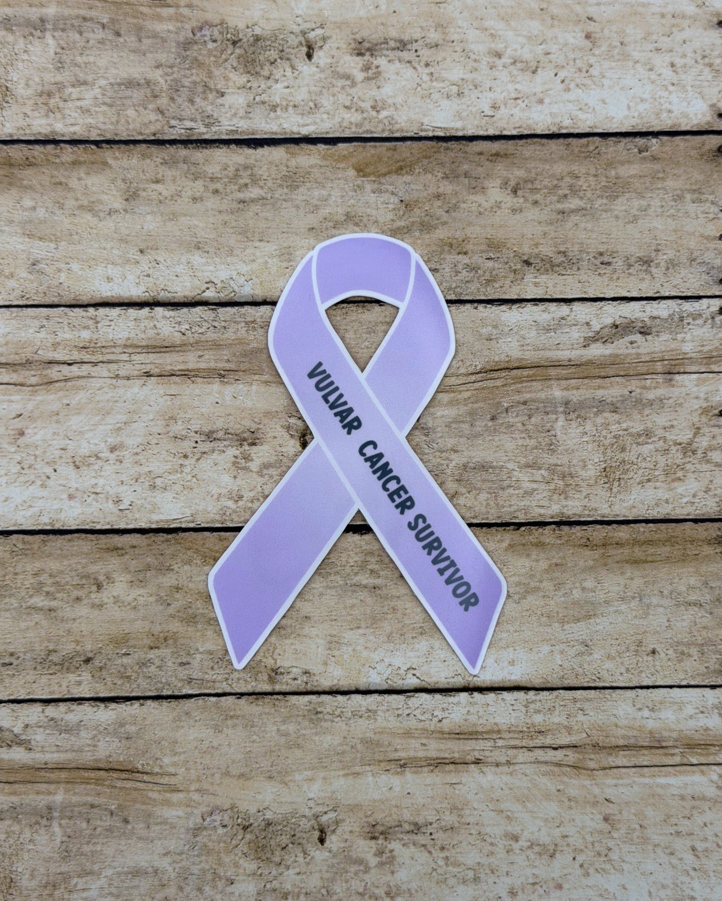 Vulvar Cancer Survivor Ribbon Sticker or Magnet