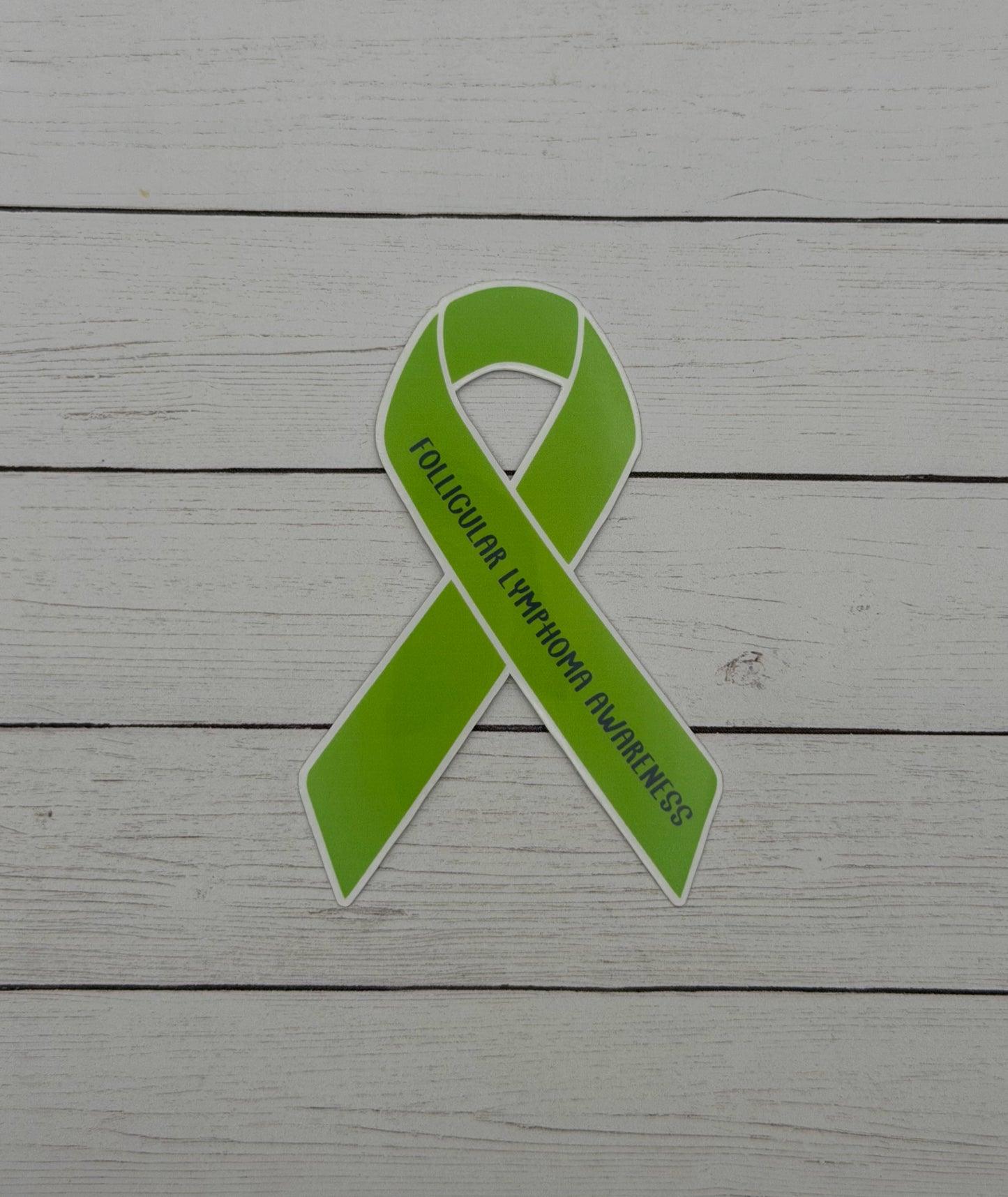 Follicular Lymphoma Awareness Ribbon Sticker or Magnet