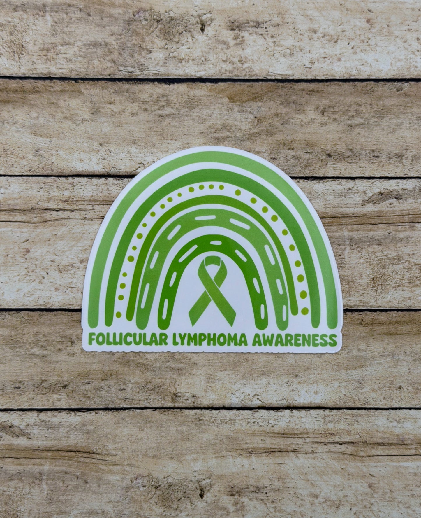 Follicular Lymphoma Awareness Rainbow Sticker or Magnet