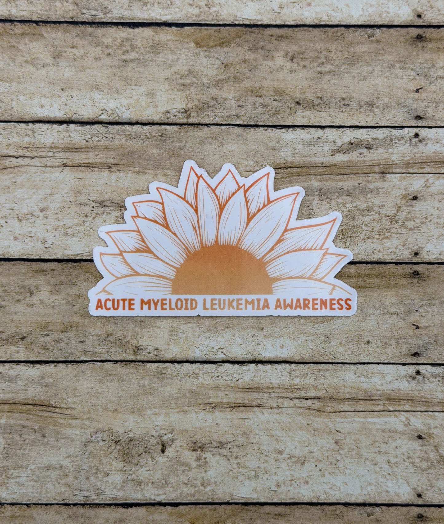 Acute Myeloid Leukemia Awareness Sunflower Sticker or Magnet | AML