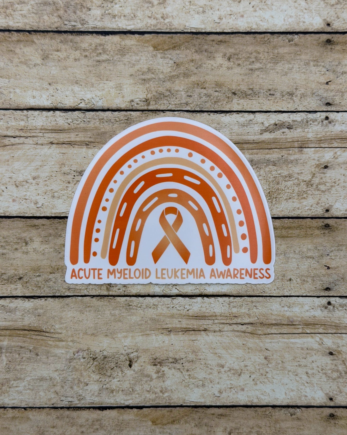 Acute Myeloid Leukemia Awareness Rainbow Sticker or Magnet | AML