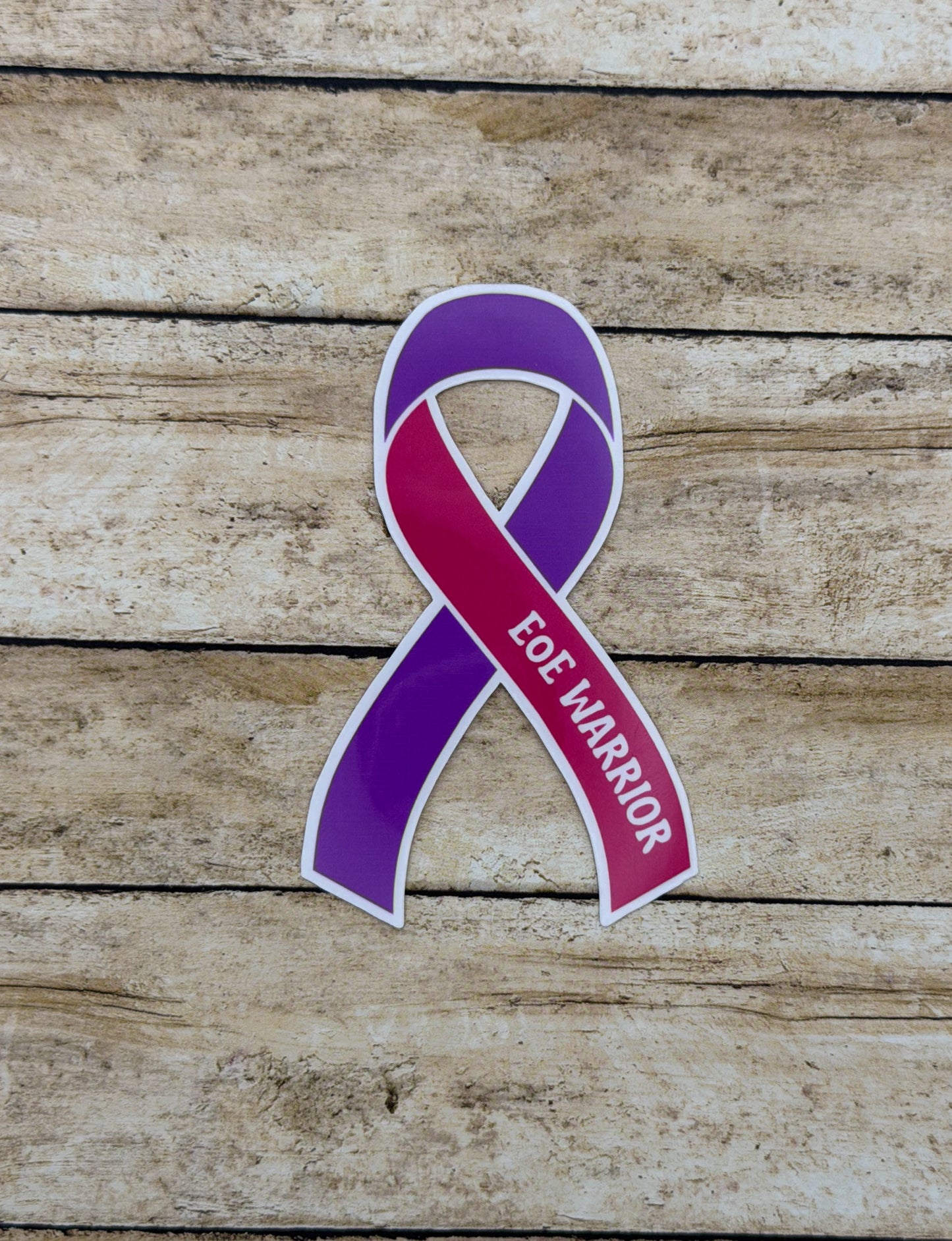 EoE Warrior Ribbon Sticker or Magnet | Eosinophilic Esophagitis