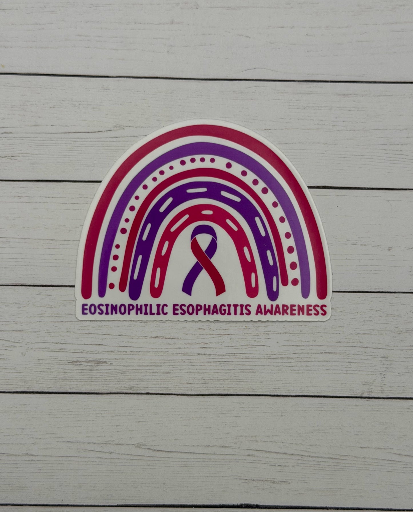Eosinophilic Esophagitis Awareness Rainbow Sticker or Magnet | EoE