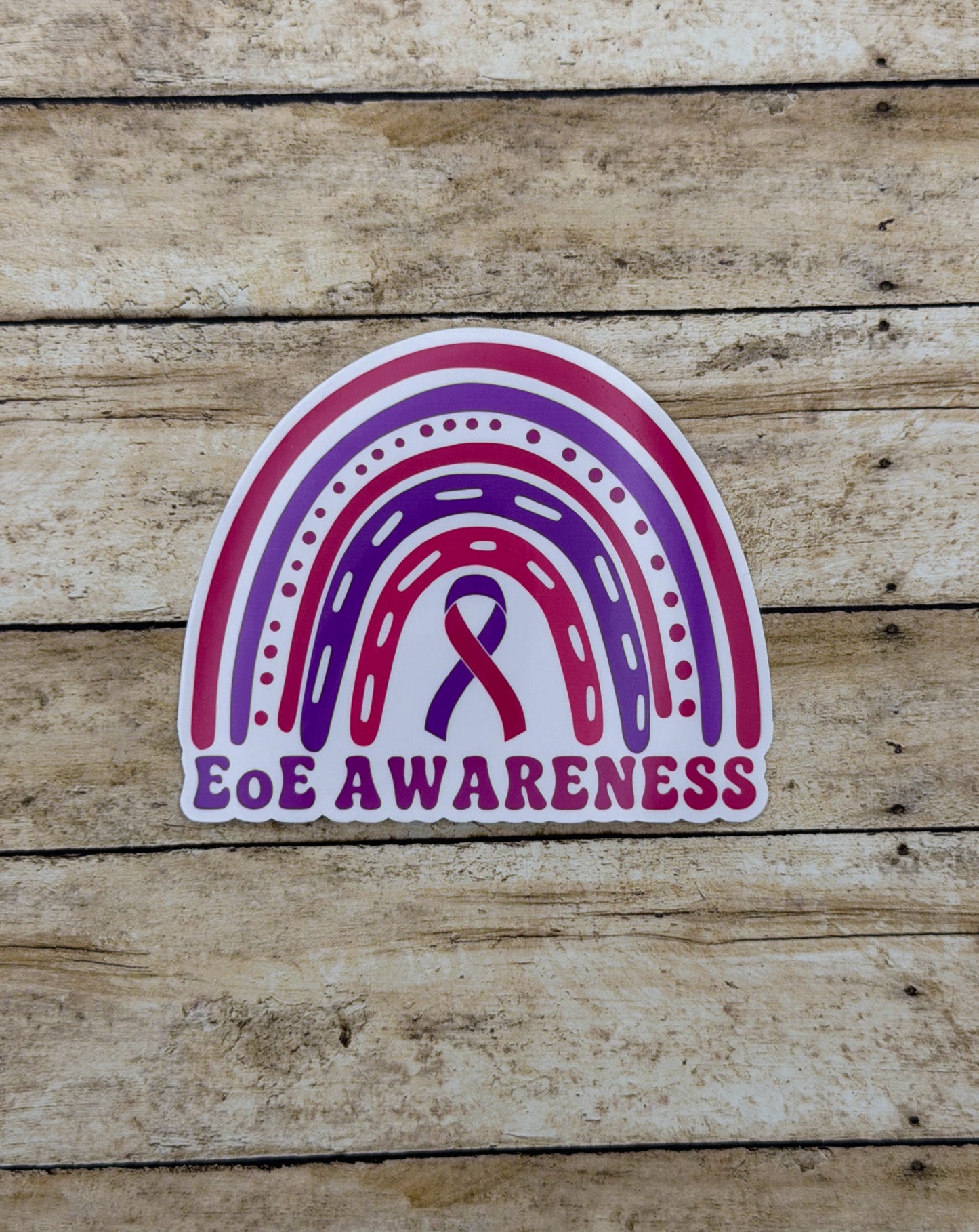 EoE Awareness Rainbow Sticker or Magnet | Eosinophilic Esophagitis